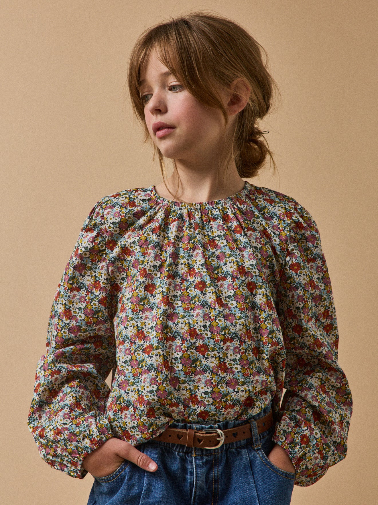Meisjesbloes in "Libby" Liberty-stof