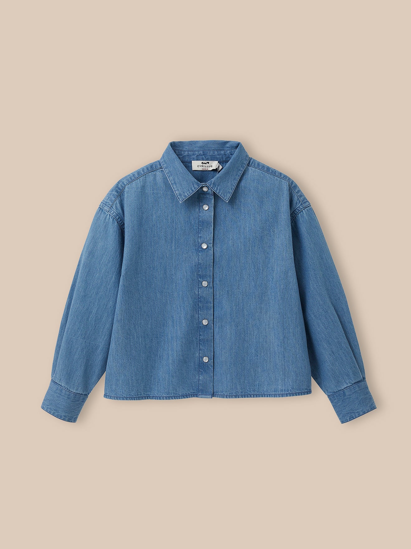 Meisjeshemd in light denim