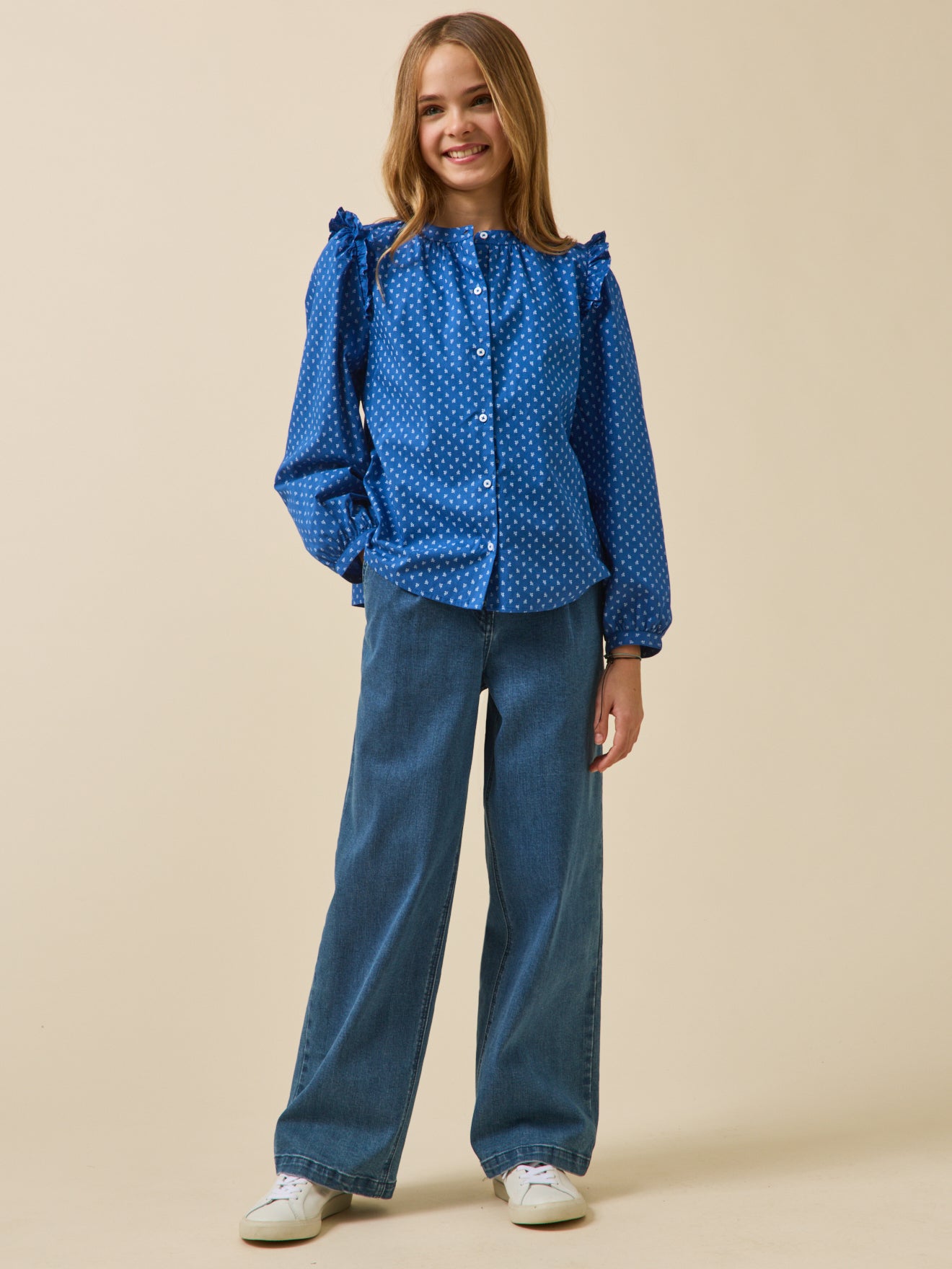 Bedrukte meisjesbloes - Junior collectie