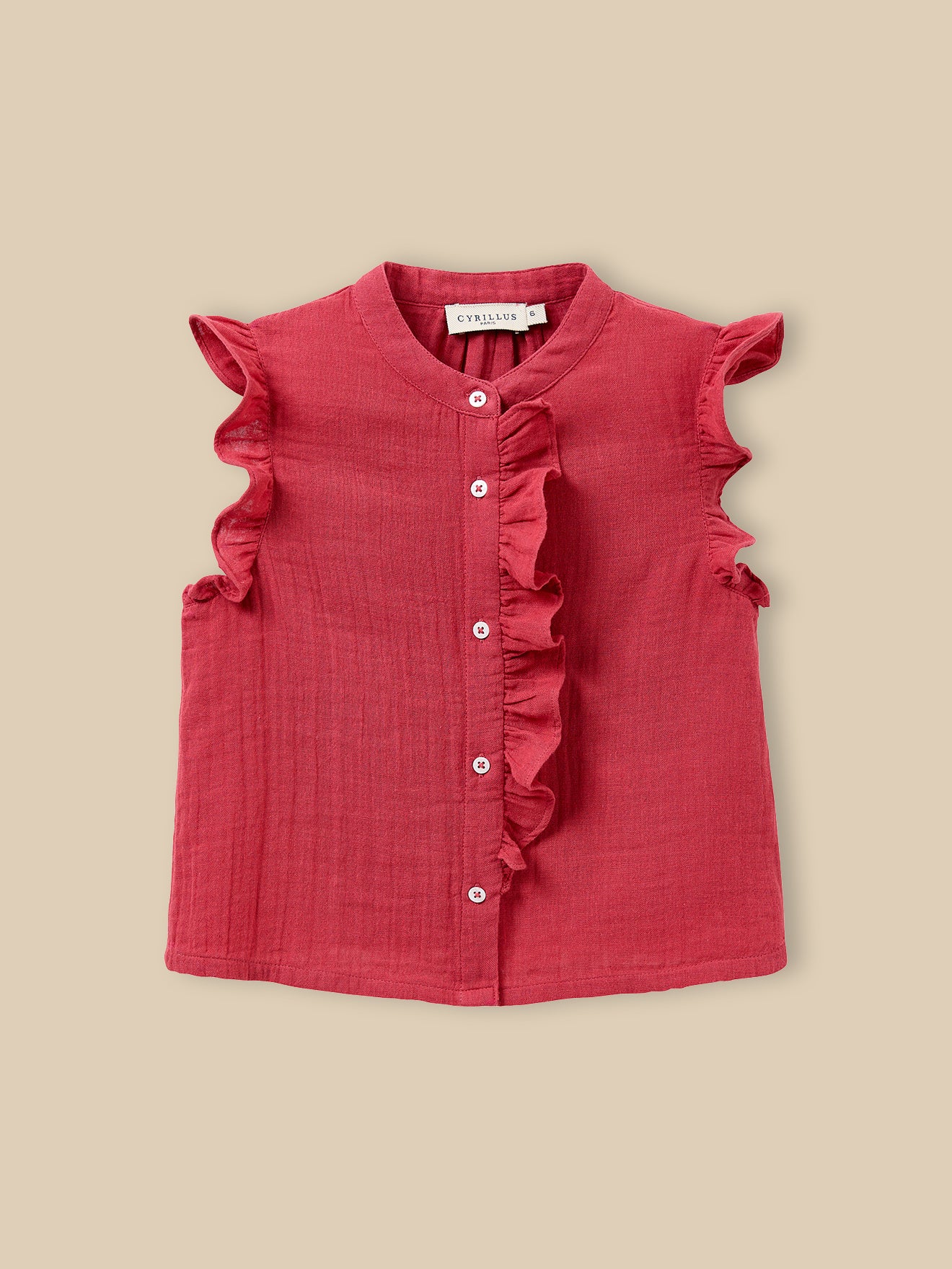 Bloesje met ruches - Biokatoen