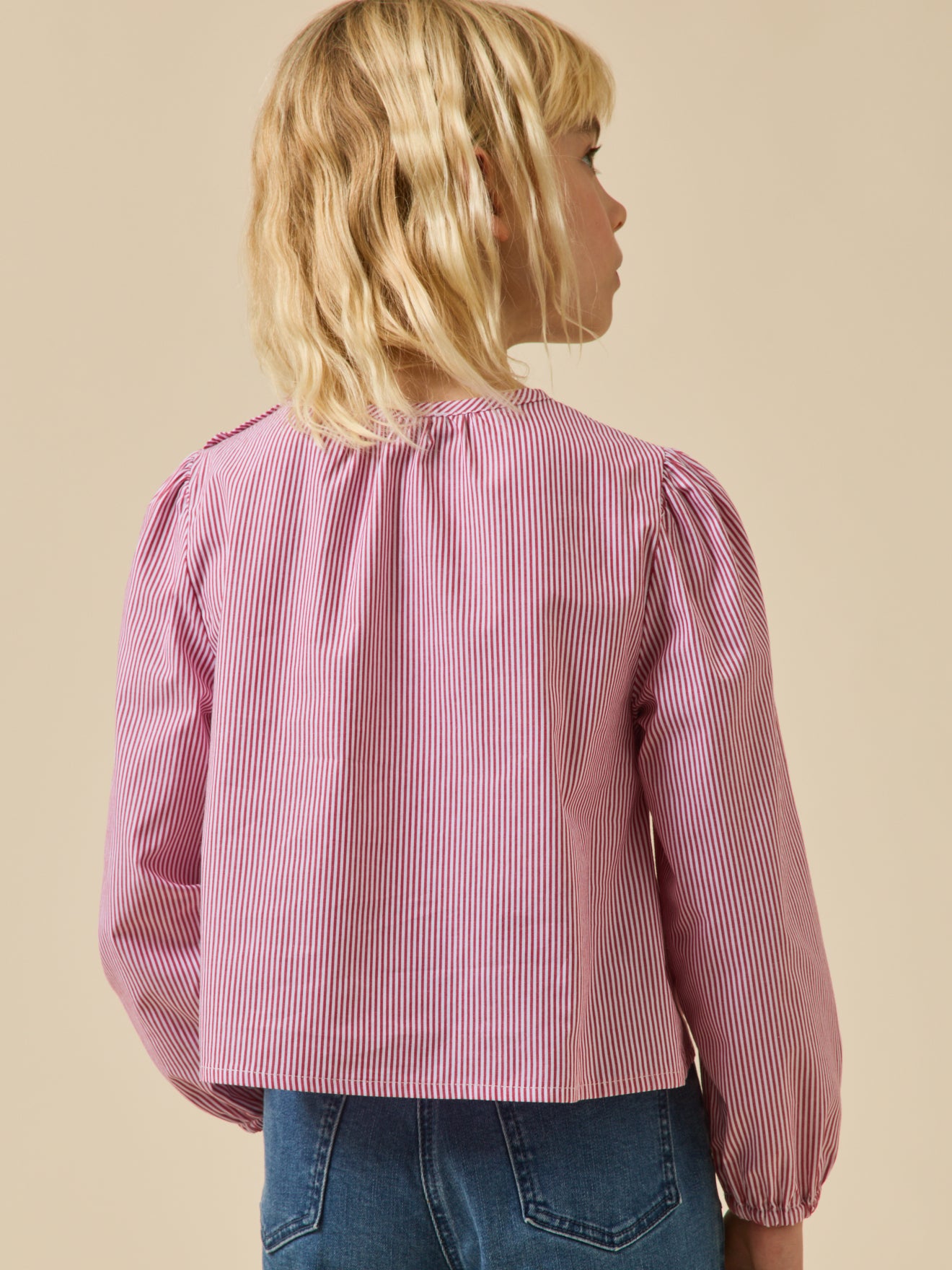 Gestreepte meisjesbloes