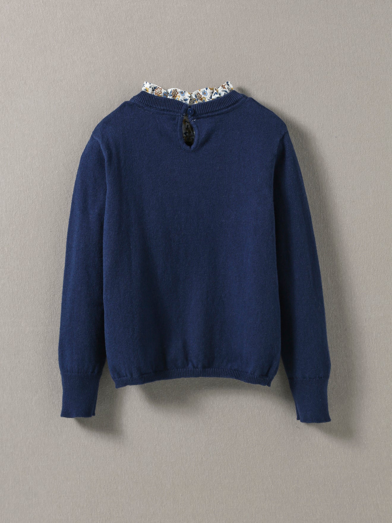 Pull Fille col en tissu Liberty