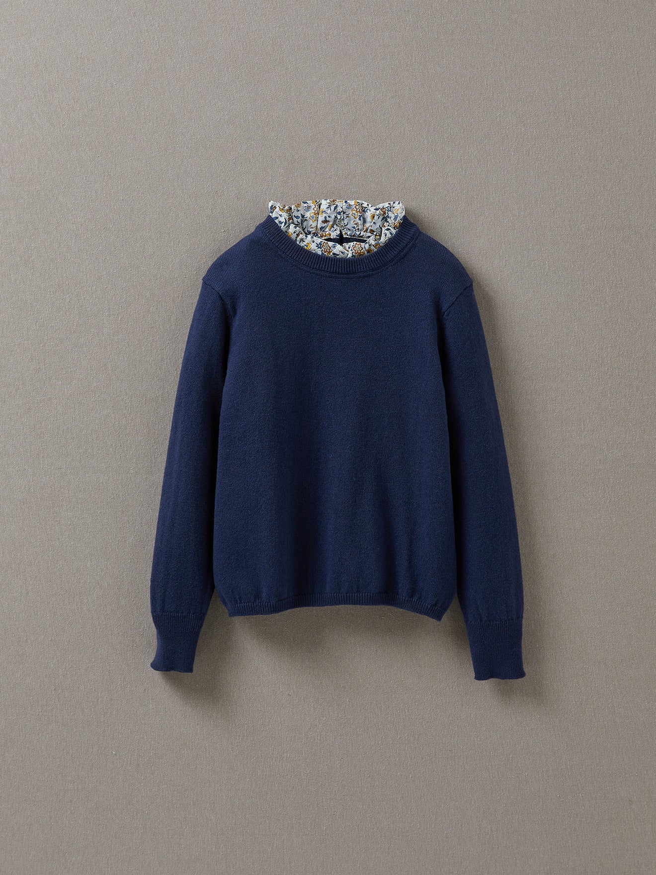 Pull Fille col en tissu Liberty
