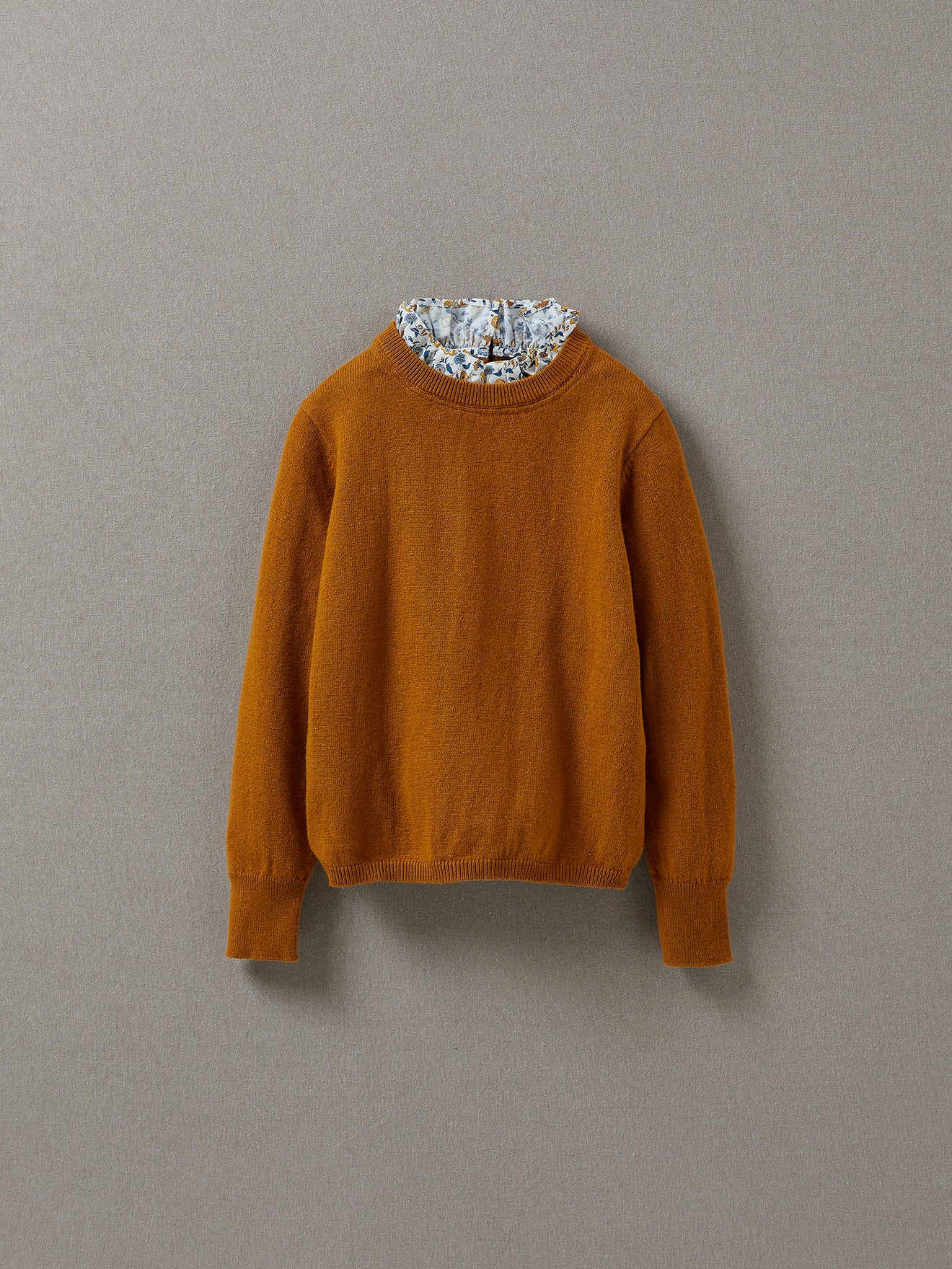 Pull Fille col en tissu Liberty