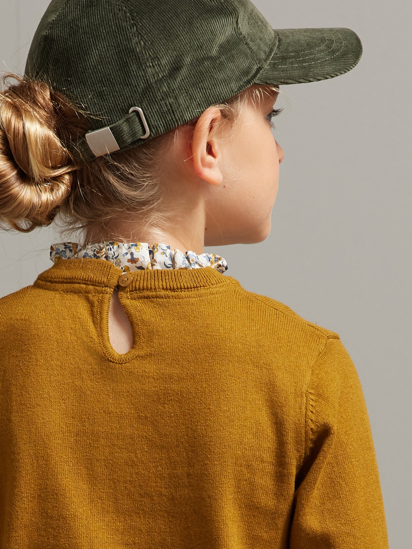 Pull Fille col en tissu Liberty