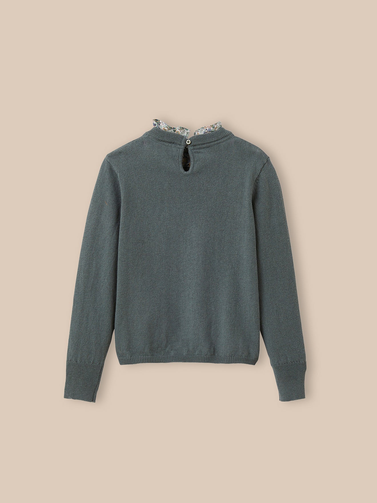Pull Fille col tissu Liberty