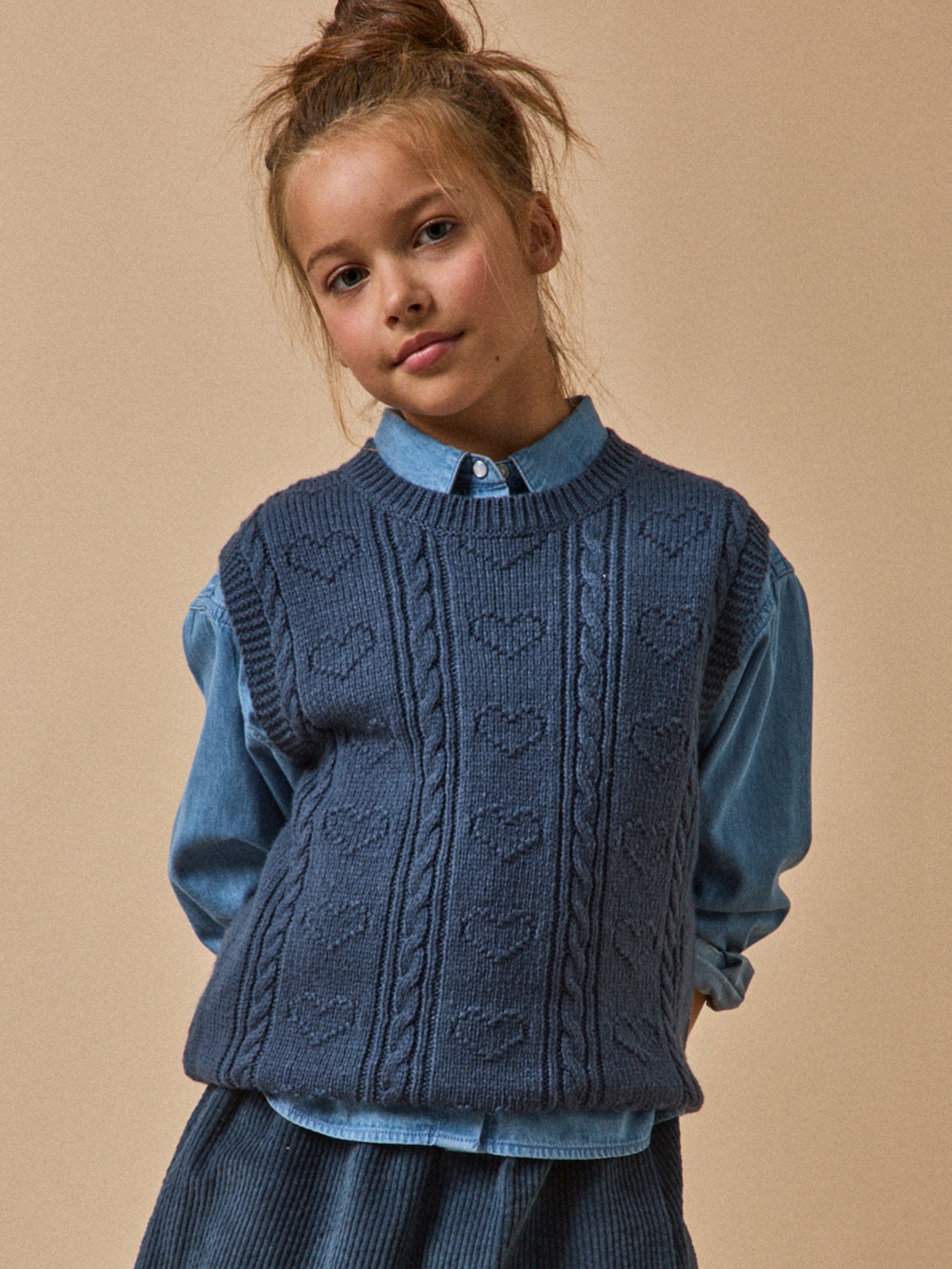 Pull sans manches Fille - Laine RWS*
