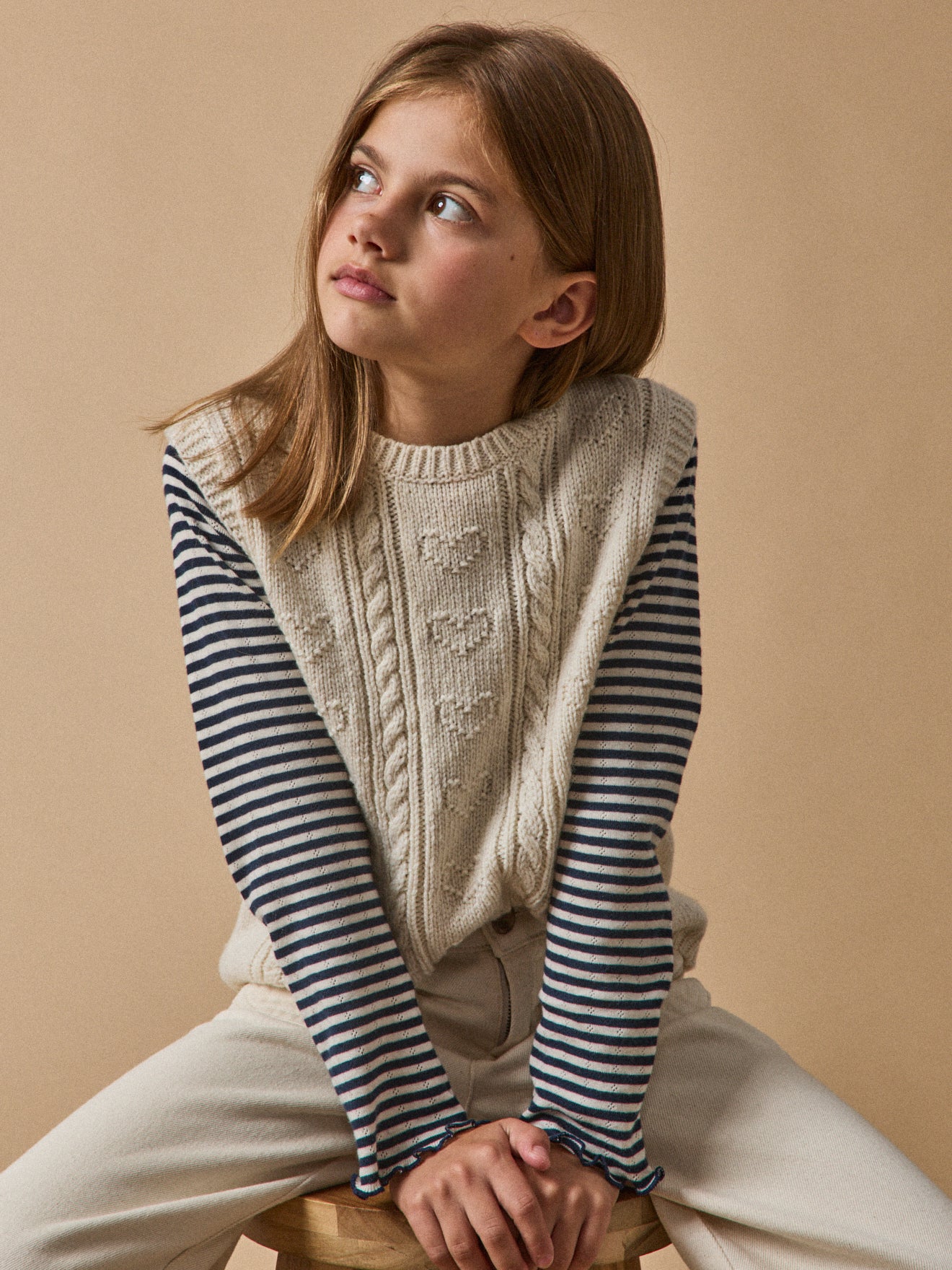 Pull sans manches Fille - Laine RWS*