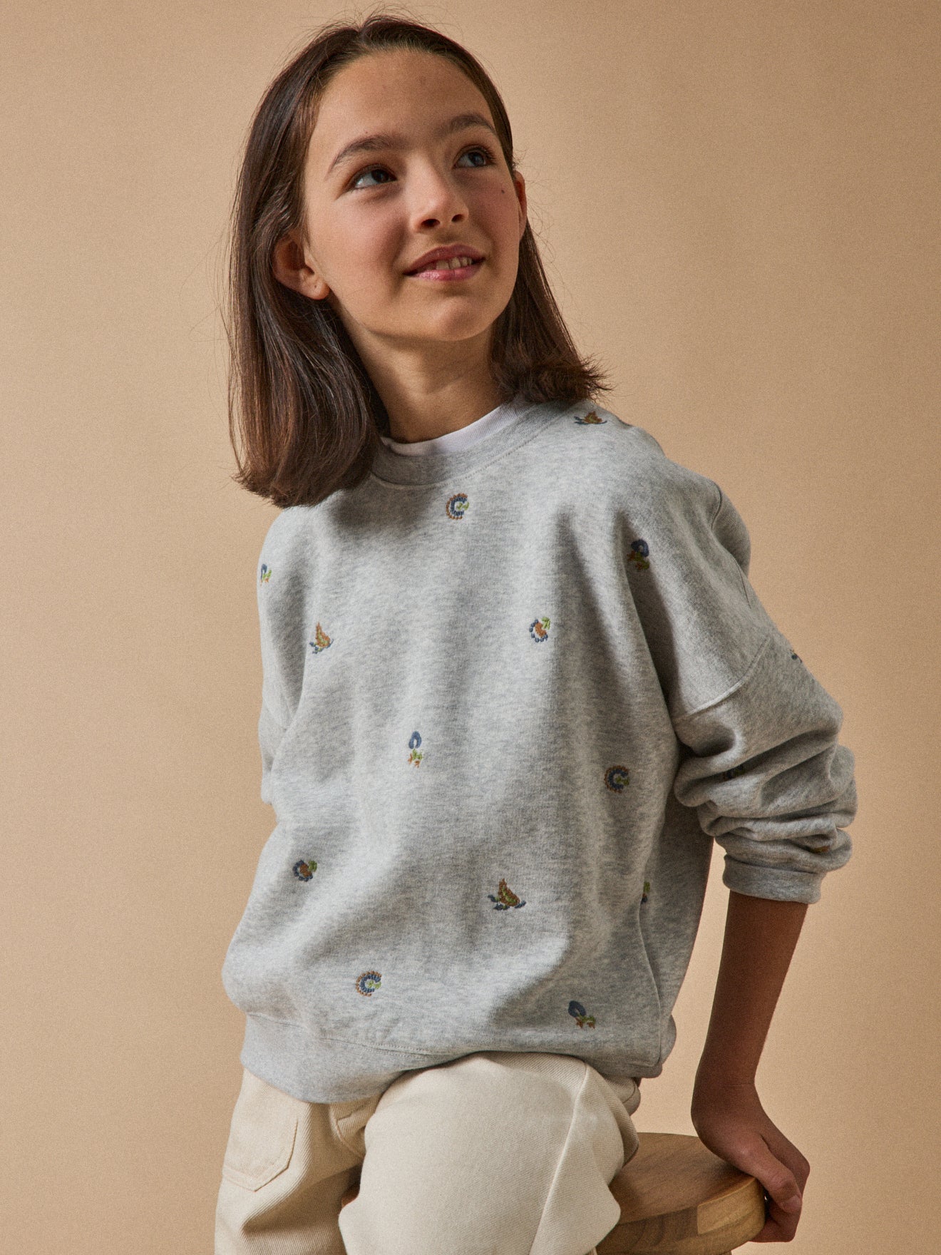 Sweat brodé Junior - Coton biologique