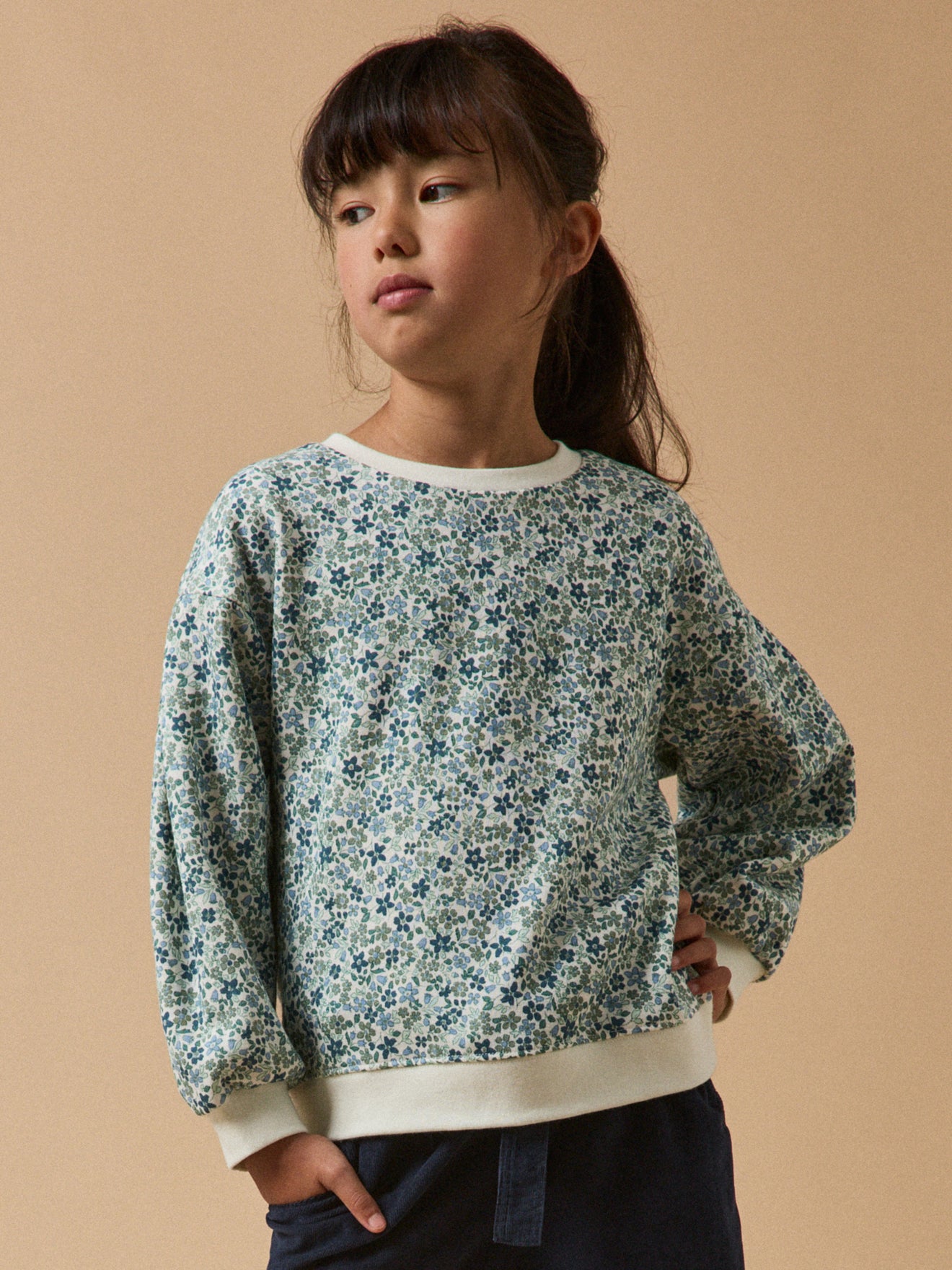 Sweat Fille imprimé Jeanne - Coton Biologique