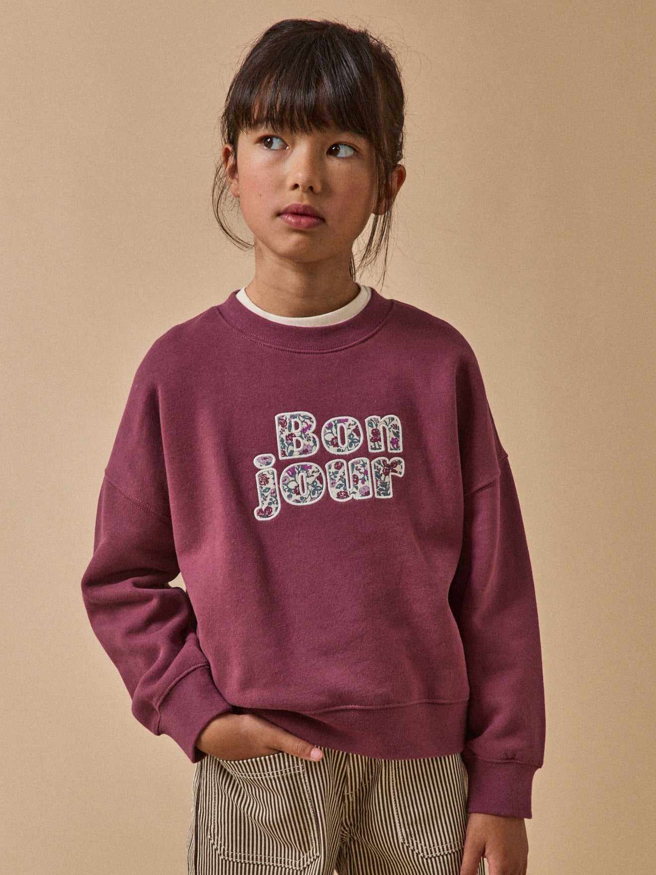 Sweat Fille à message - Coton Biologique