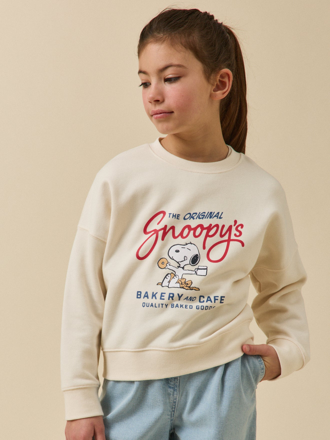 Kindersweater Cyrillus x PEANUTS(TM), Snoopy collectie