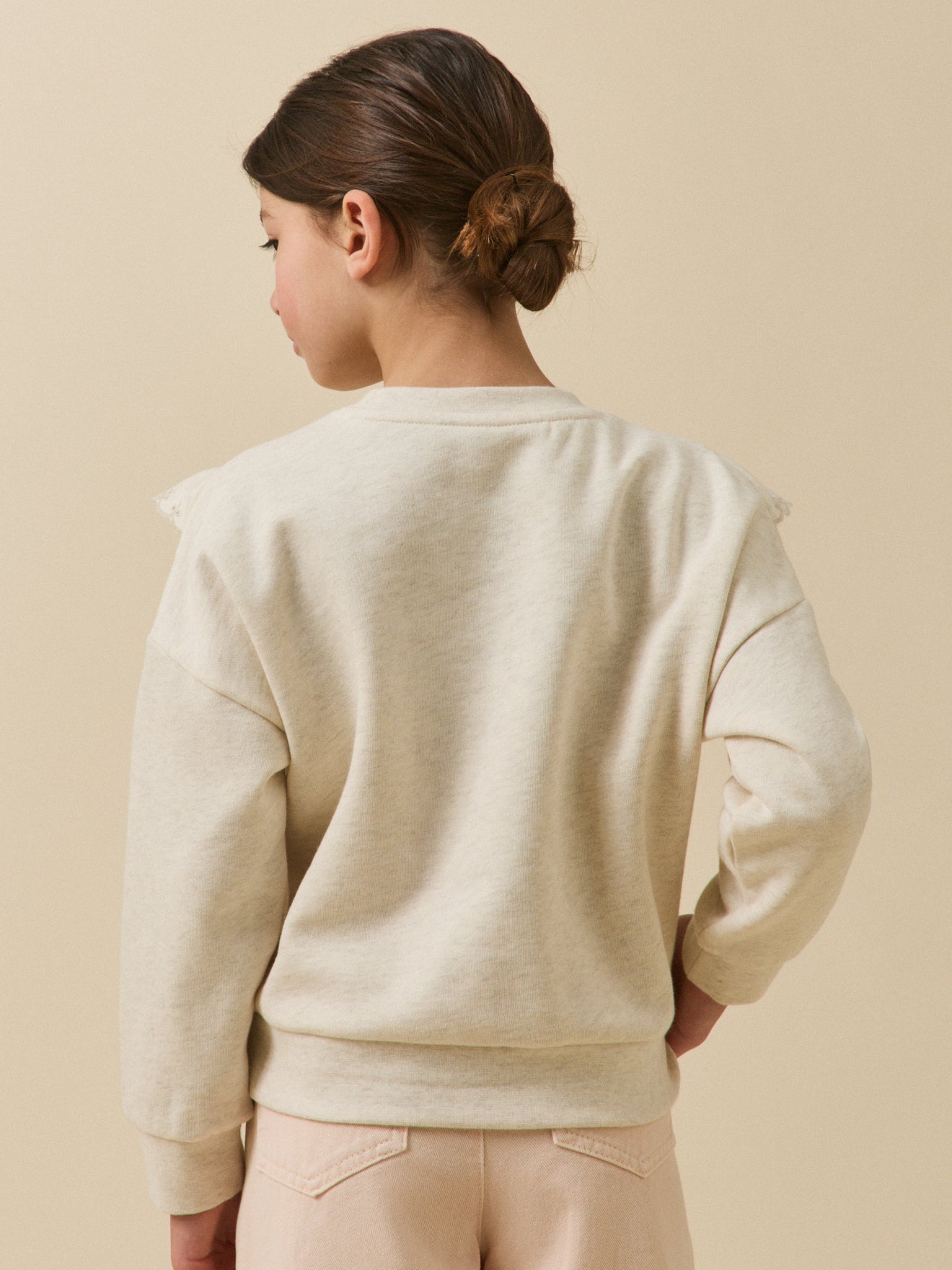 Meisjessweater met stroken - Biokatoen