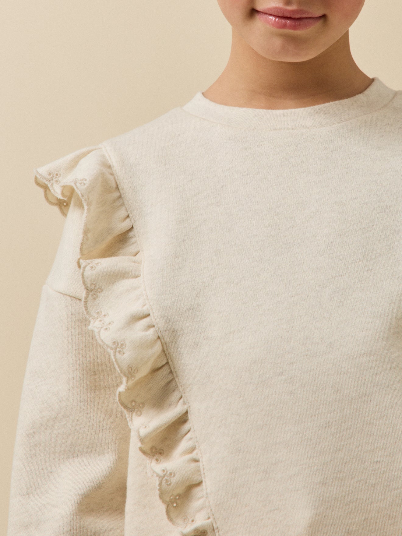 Meisjessweater met stroken - Biokatoen