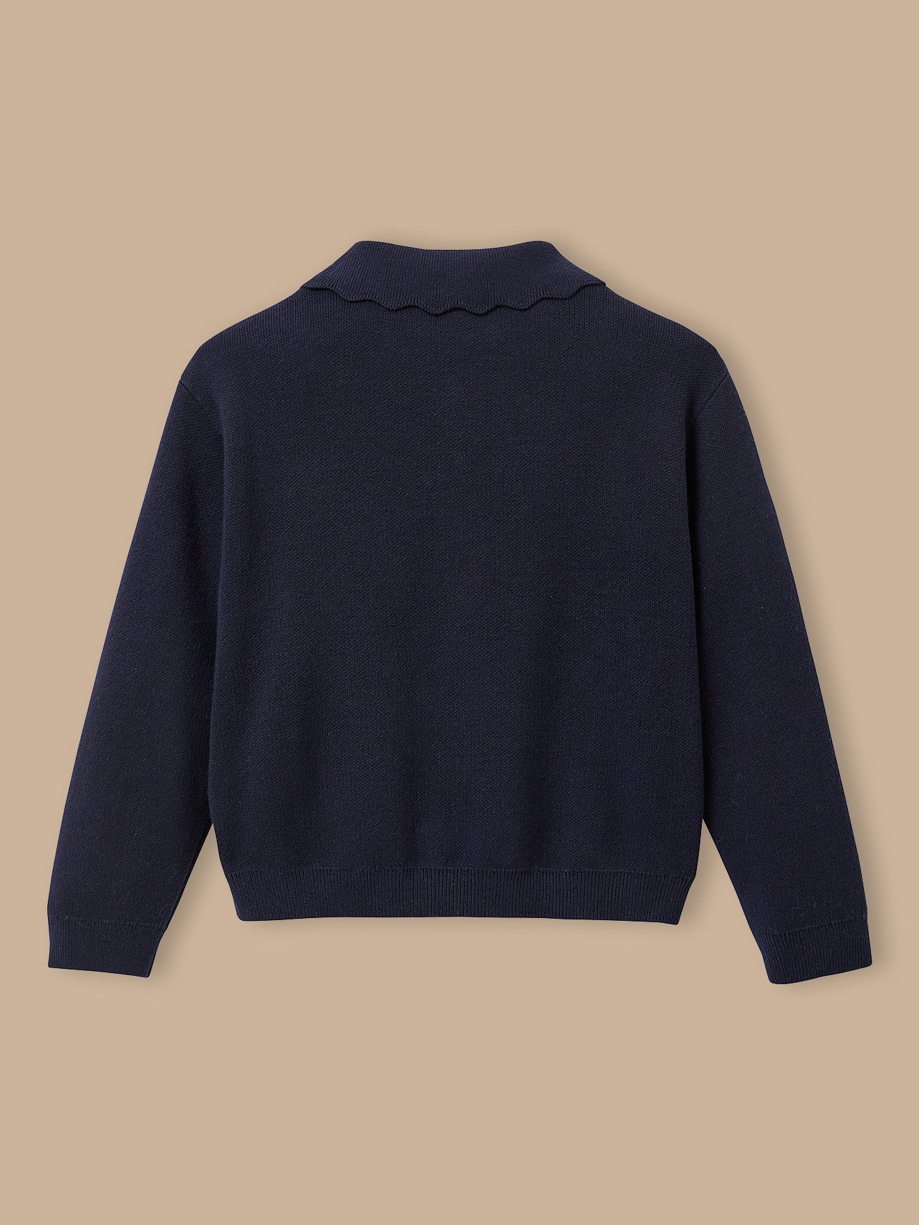 Meisjestrui in milanotricot met polokraag