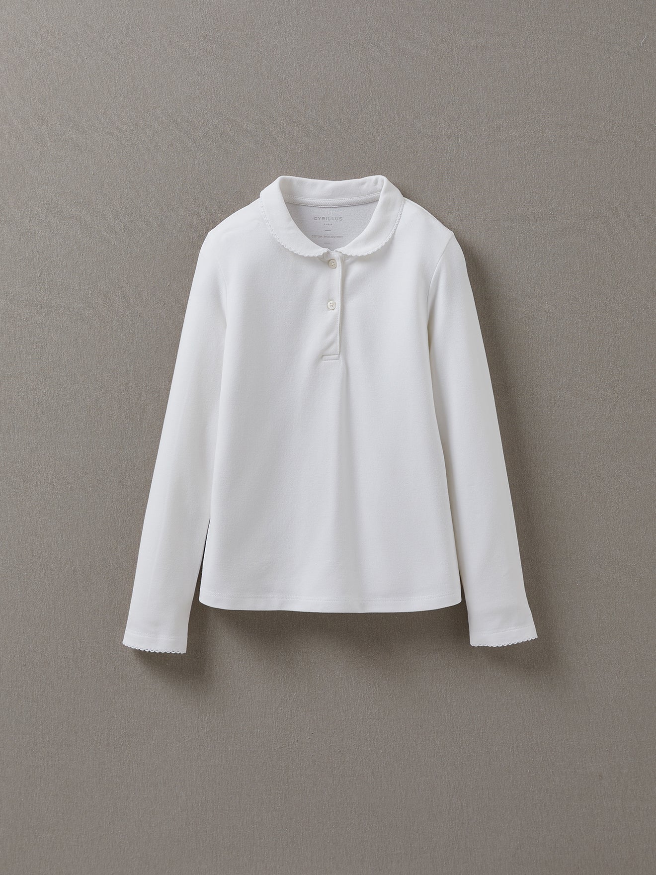 Meisjespolo in piquétricot - Biokatoen