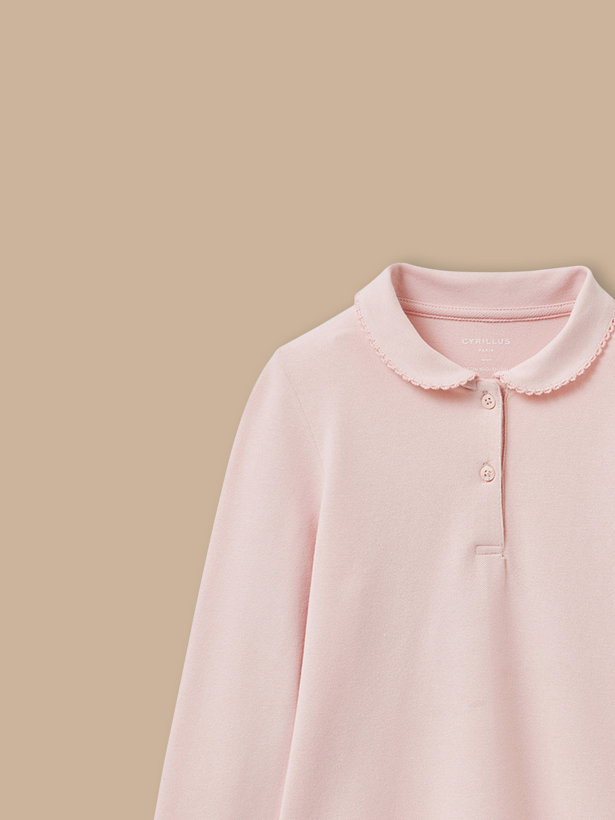 Meisjespolo in piquétricot - Biokatoen