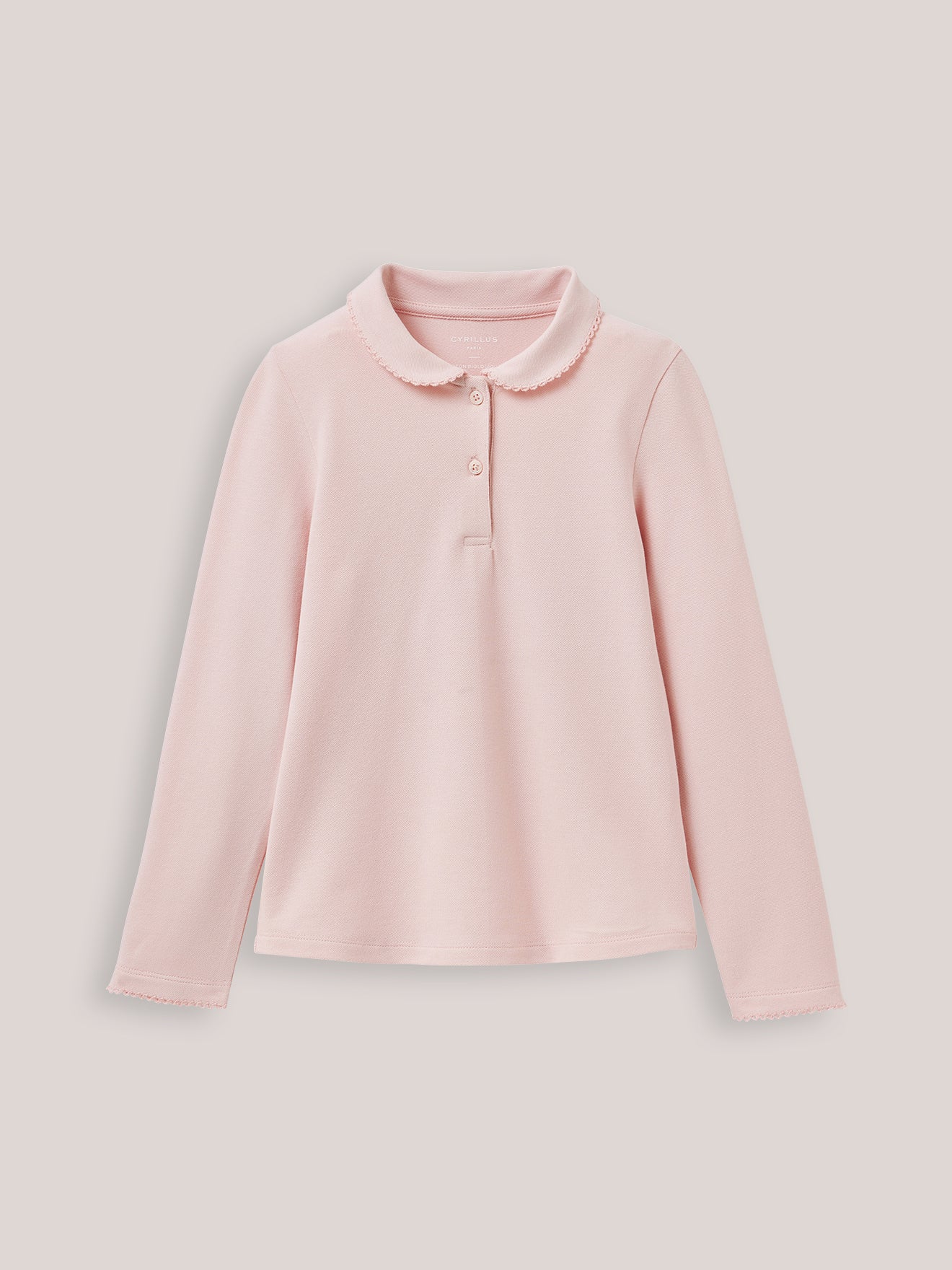 Meisjespolo in piquétricot - Biokatoen