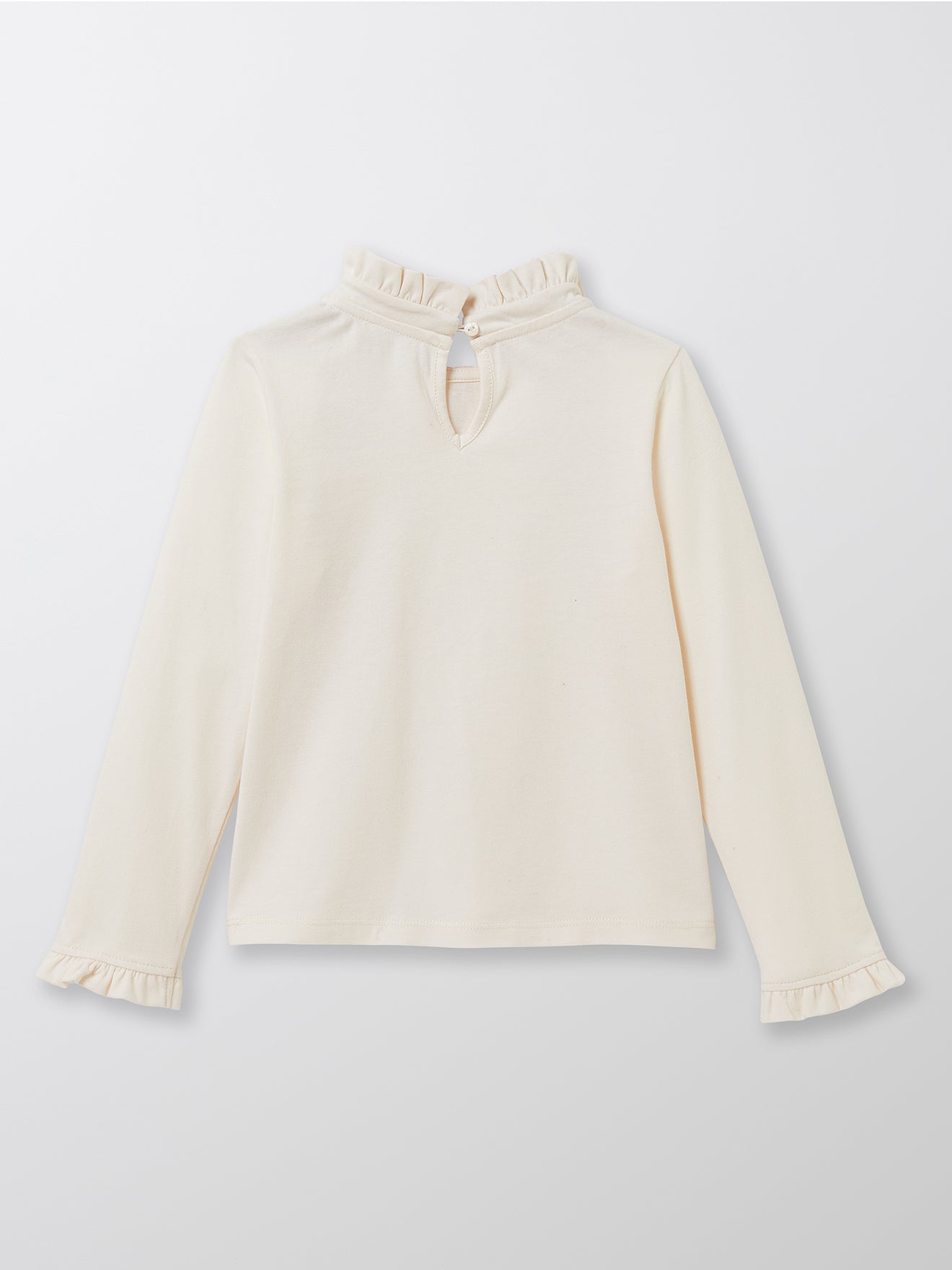 Meisjesshirt met opstaande kraag - Biokatoen