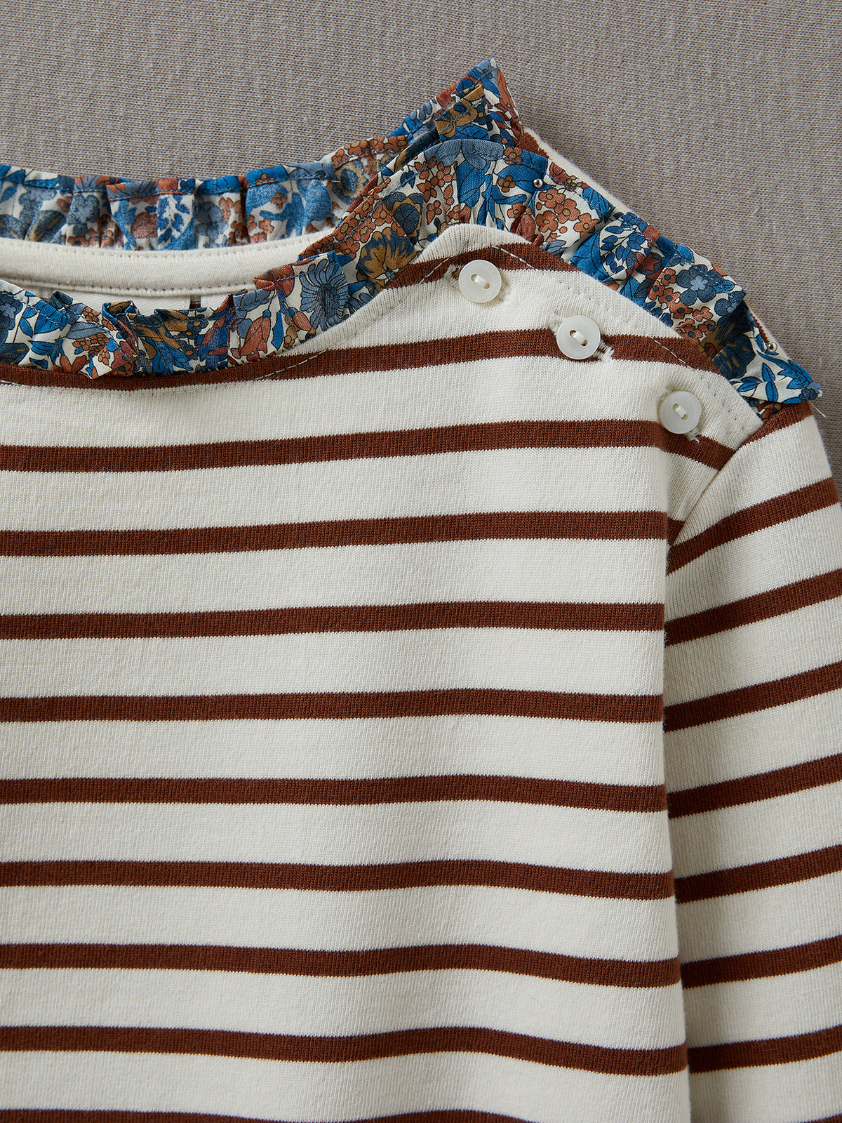Marineshirt voor meisjes in Liberty-stof - Biokatoen