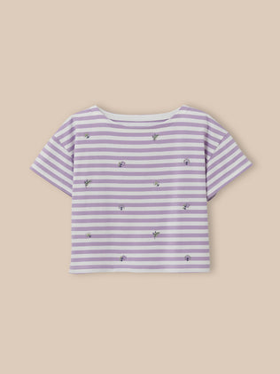 T-shirt brodé Fille - Coton biologique
