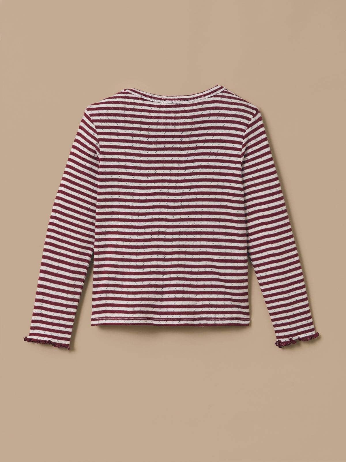 Meisjesshirt in pointelle - Biokatoen