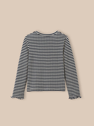 Meisjesshirt in pointelle - Biokatoen