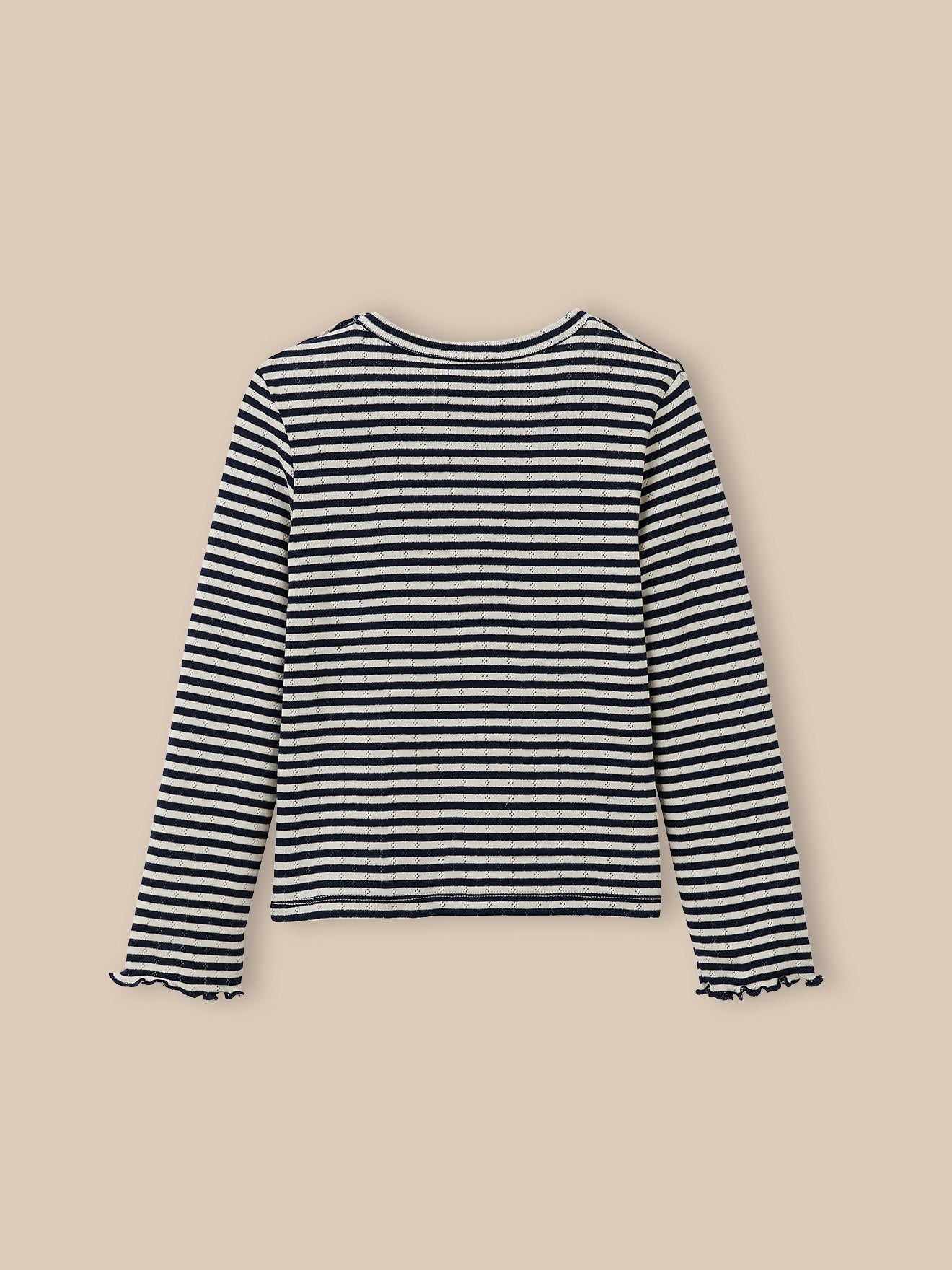 Meisjesshirt in pointelle - Biokatoen