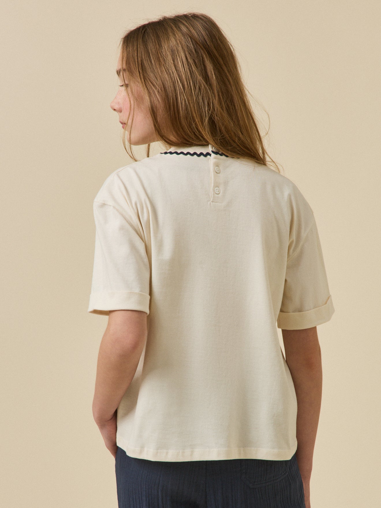 Meisjesshirt in biokatoen - Junior collectie
