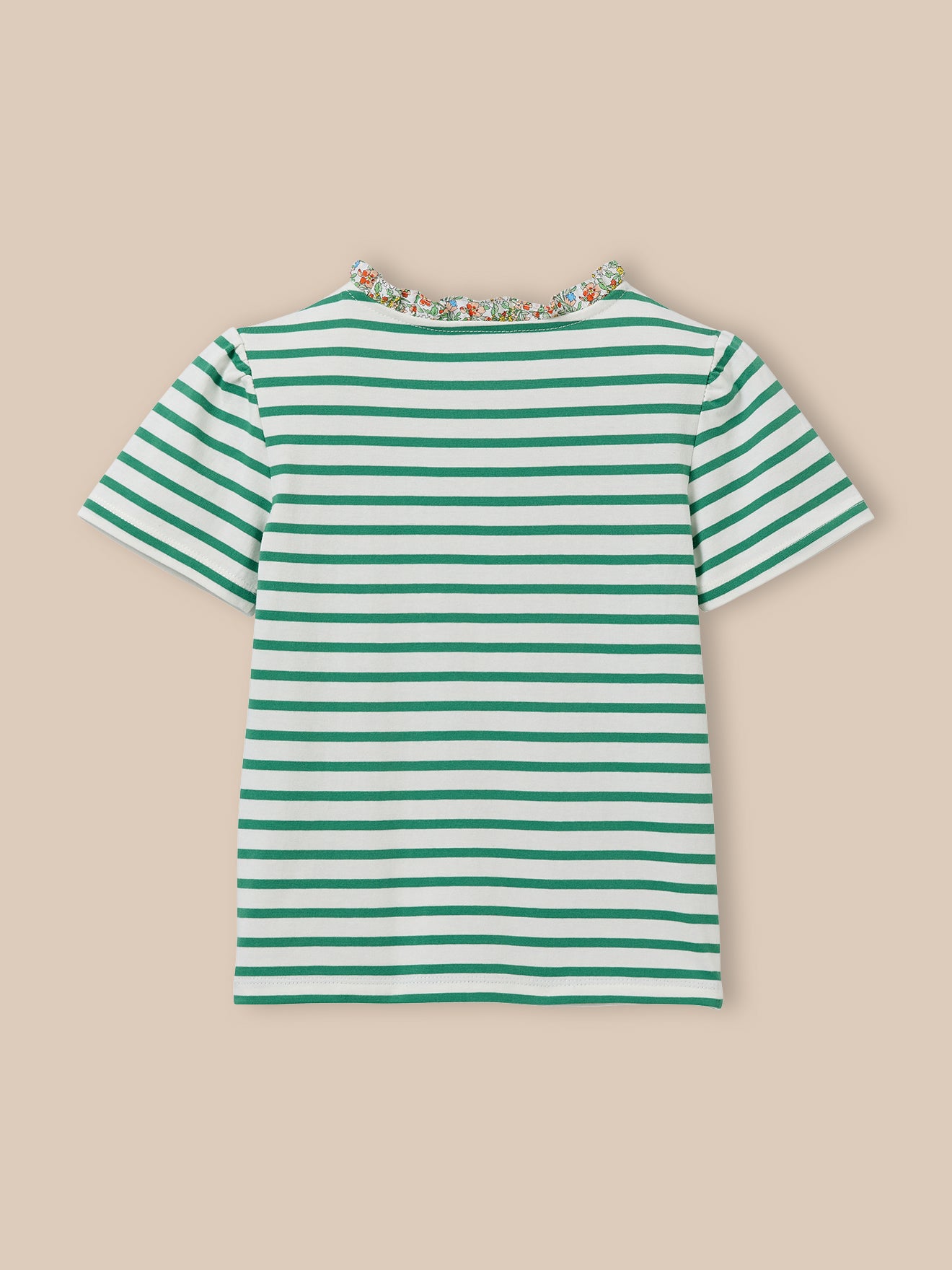 T-shirt marinière Fille tissu Liberty - Coton biologique