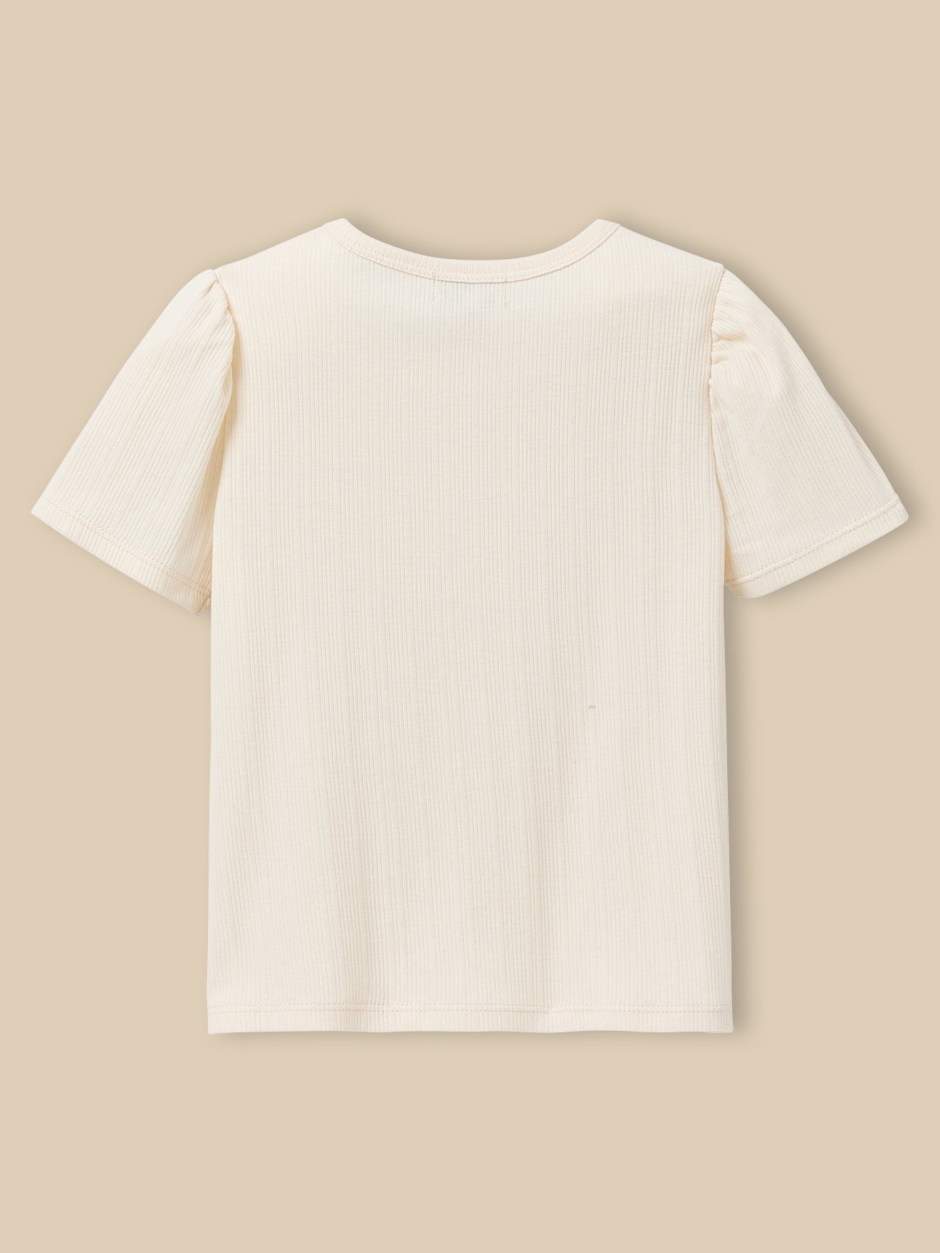 T-shirt à côtes Fille - Coton biologique