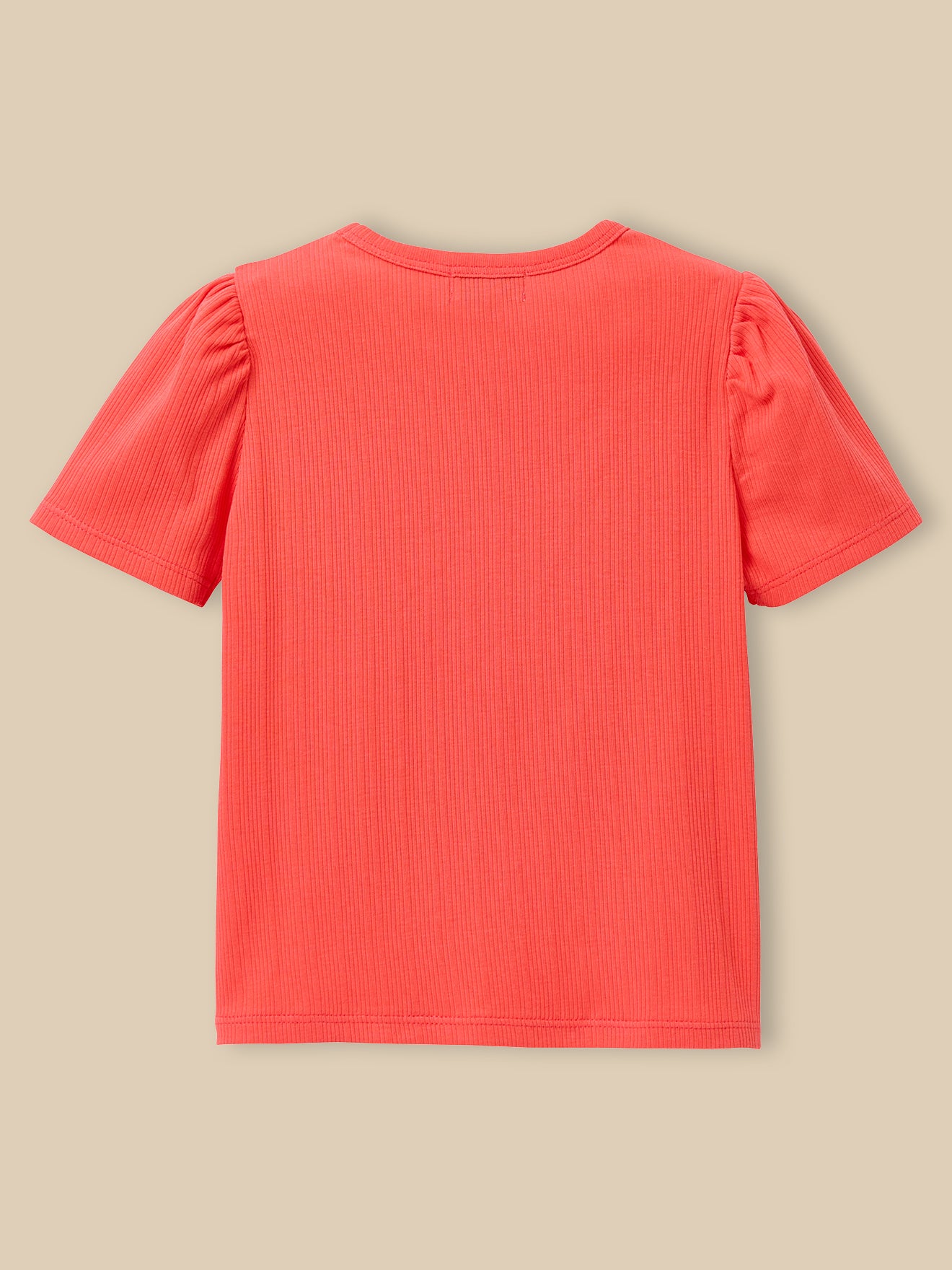 T-shirt à côtes Fille - Coton biologique