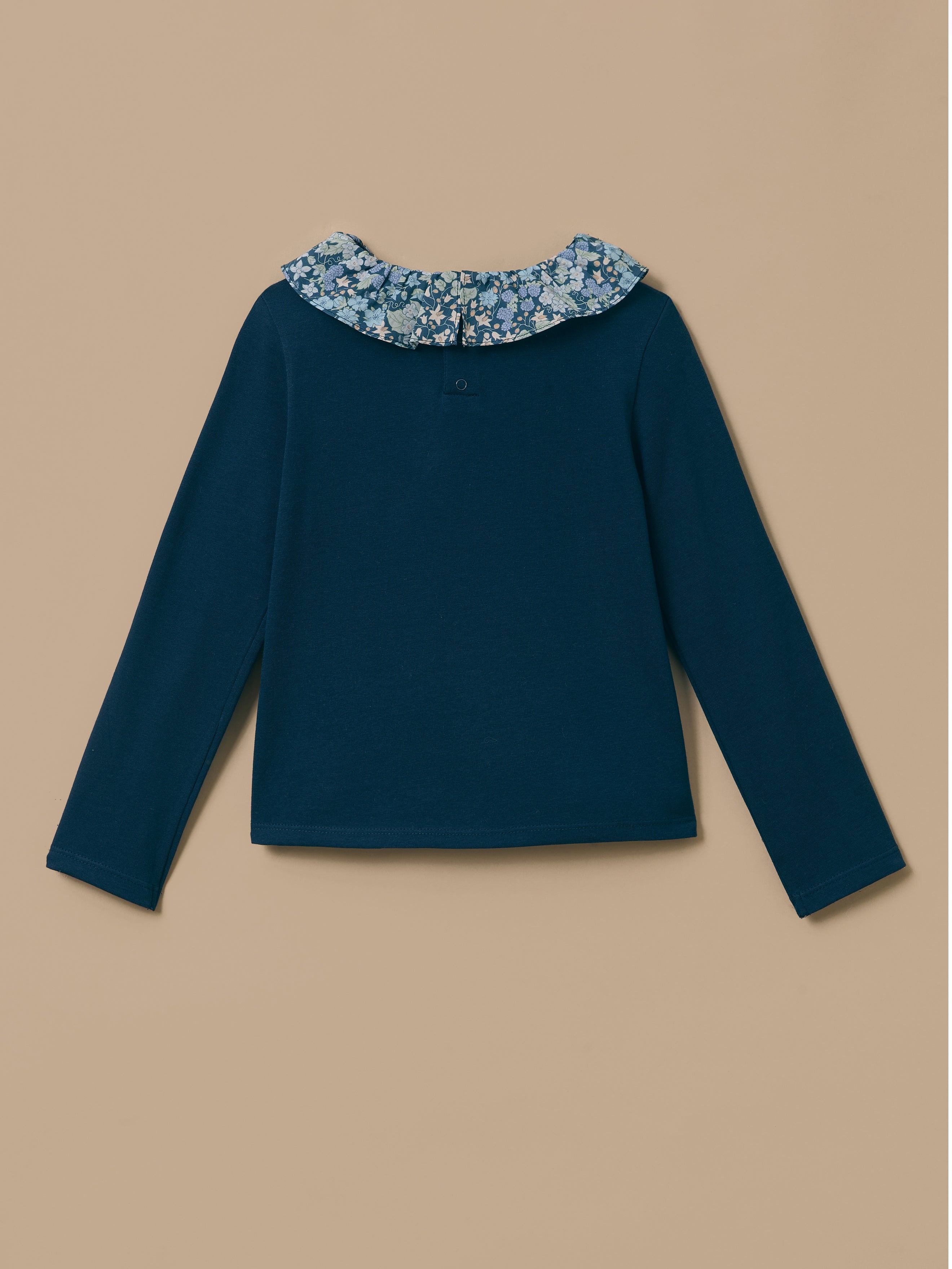 Meisjesshirt met kraag in Liberty-stof