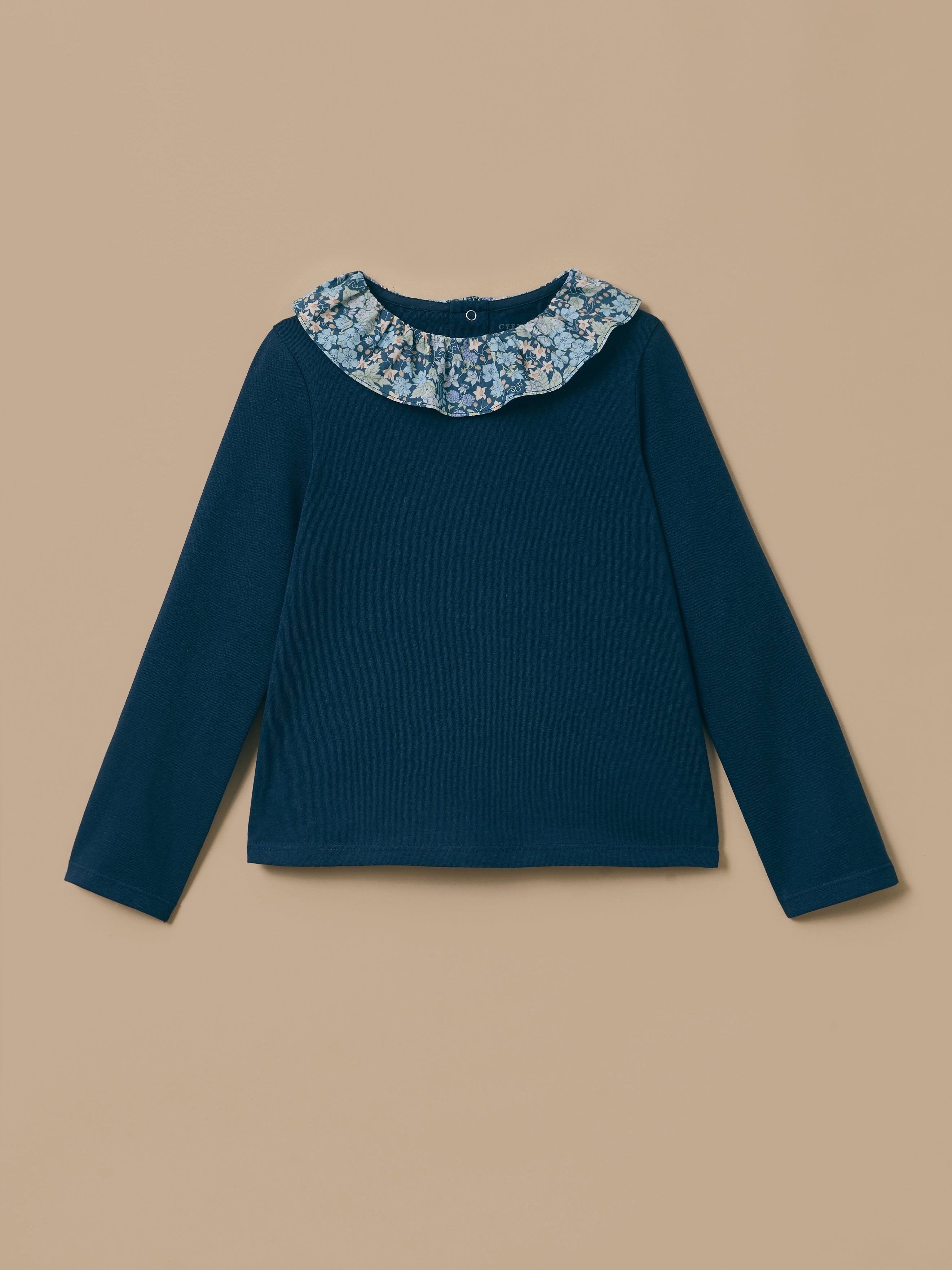Meisjesshirt met kraag in Liberty-stof