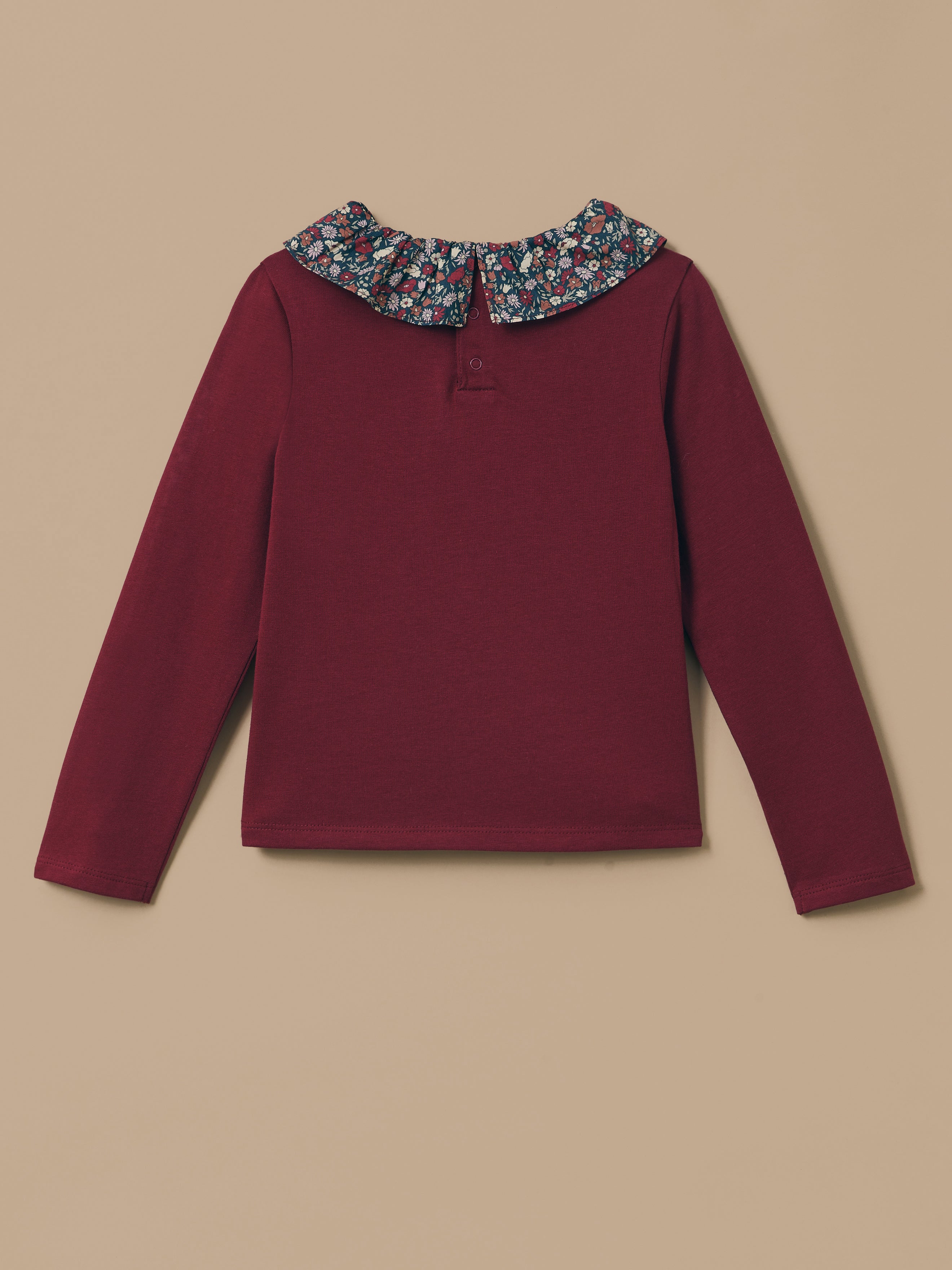 Meisjesshirt met kraag in Liberty-stof