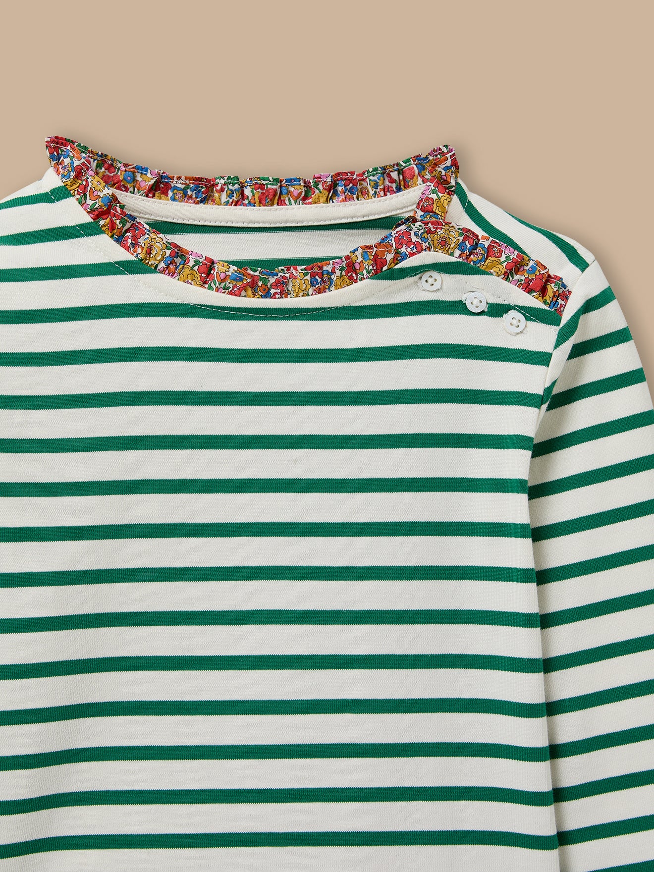 T-shirt marinière Fille tissu Liberty