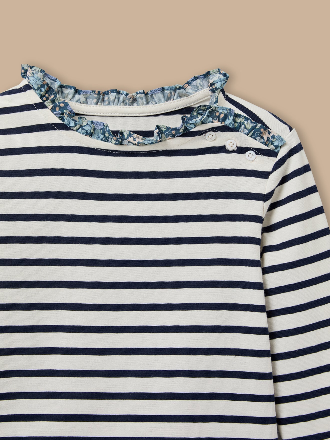 Meisjesshirt in marinestijl met Liberty-stof