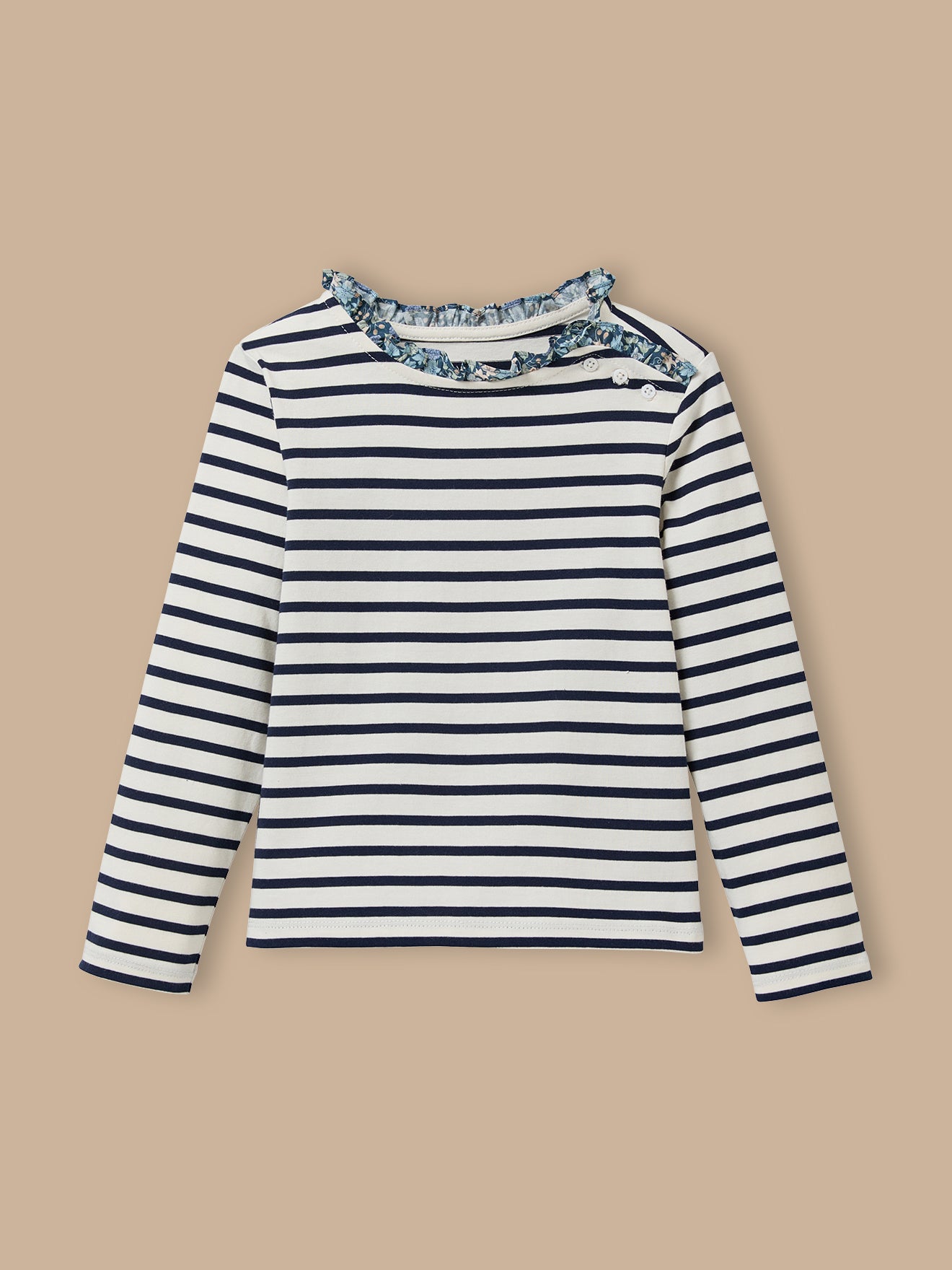 Meisjesshirt in marinestijl met Liberty-stof