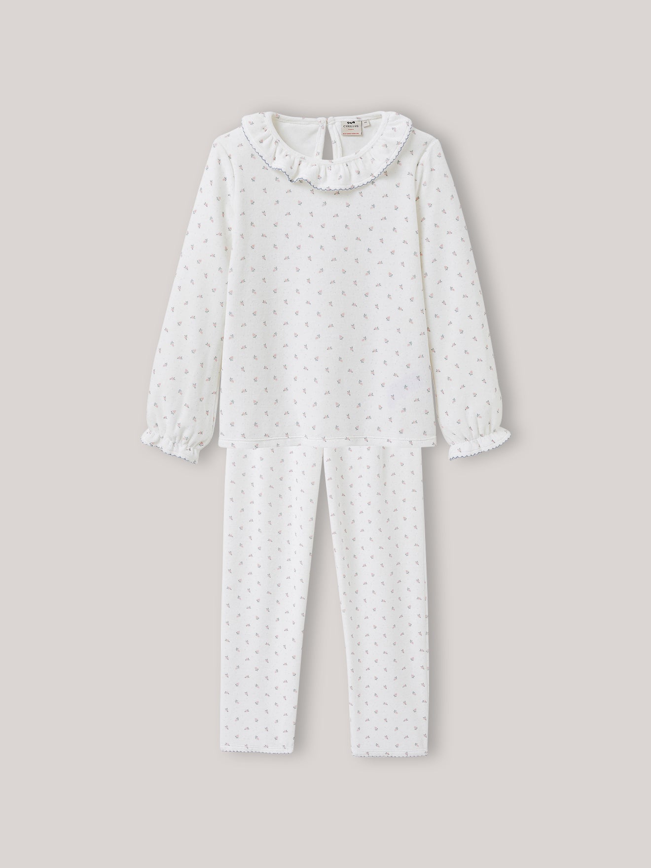 Pyjama Fille en velours - imprimé Grappes - Coton biologique