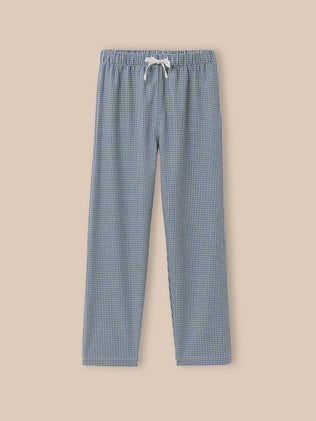 Pyjama bi-matière vichy Fille