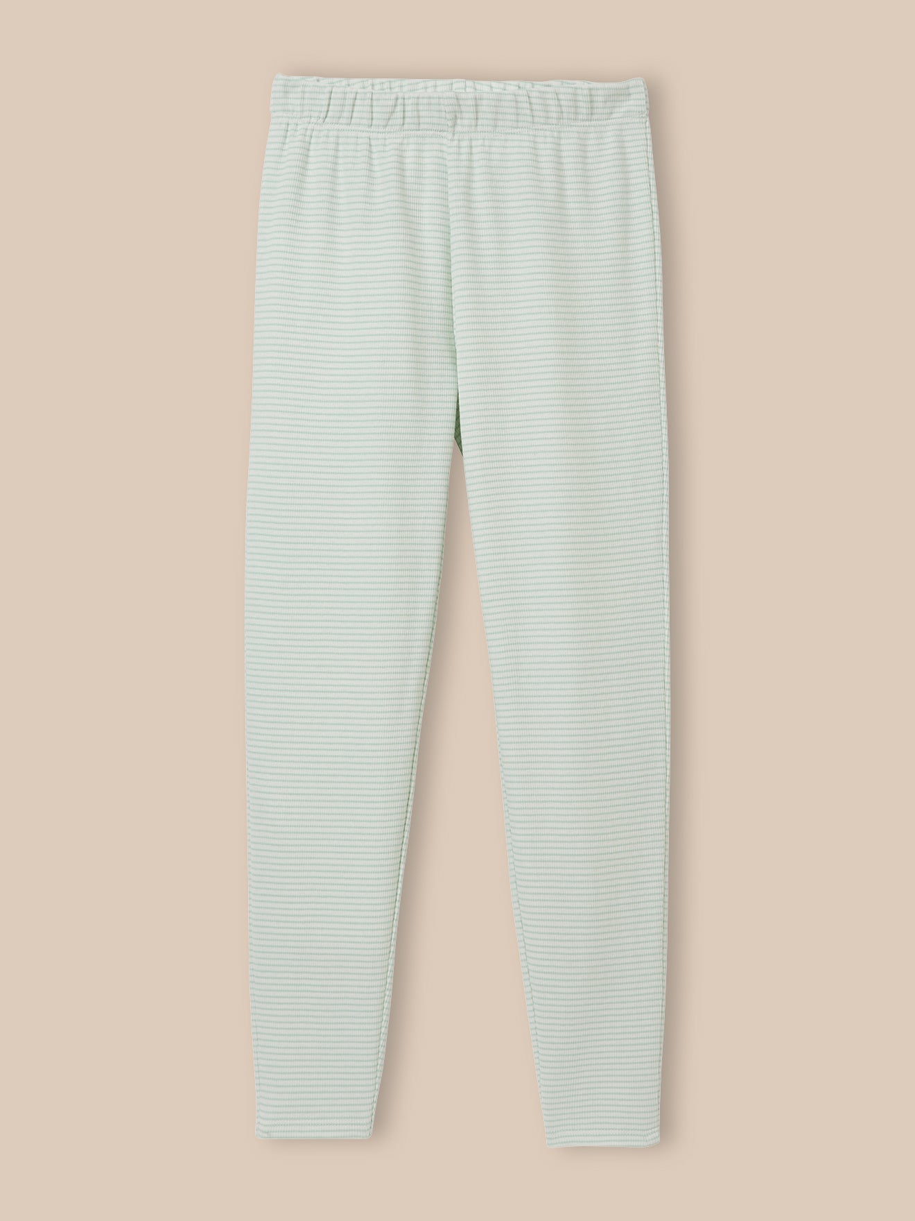 Gestreepte meisjespyjama in ribbels