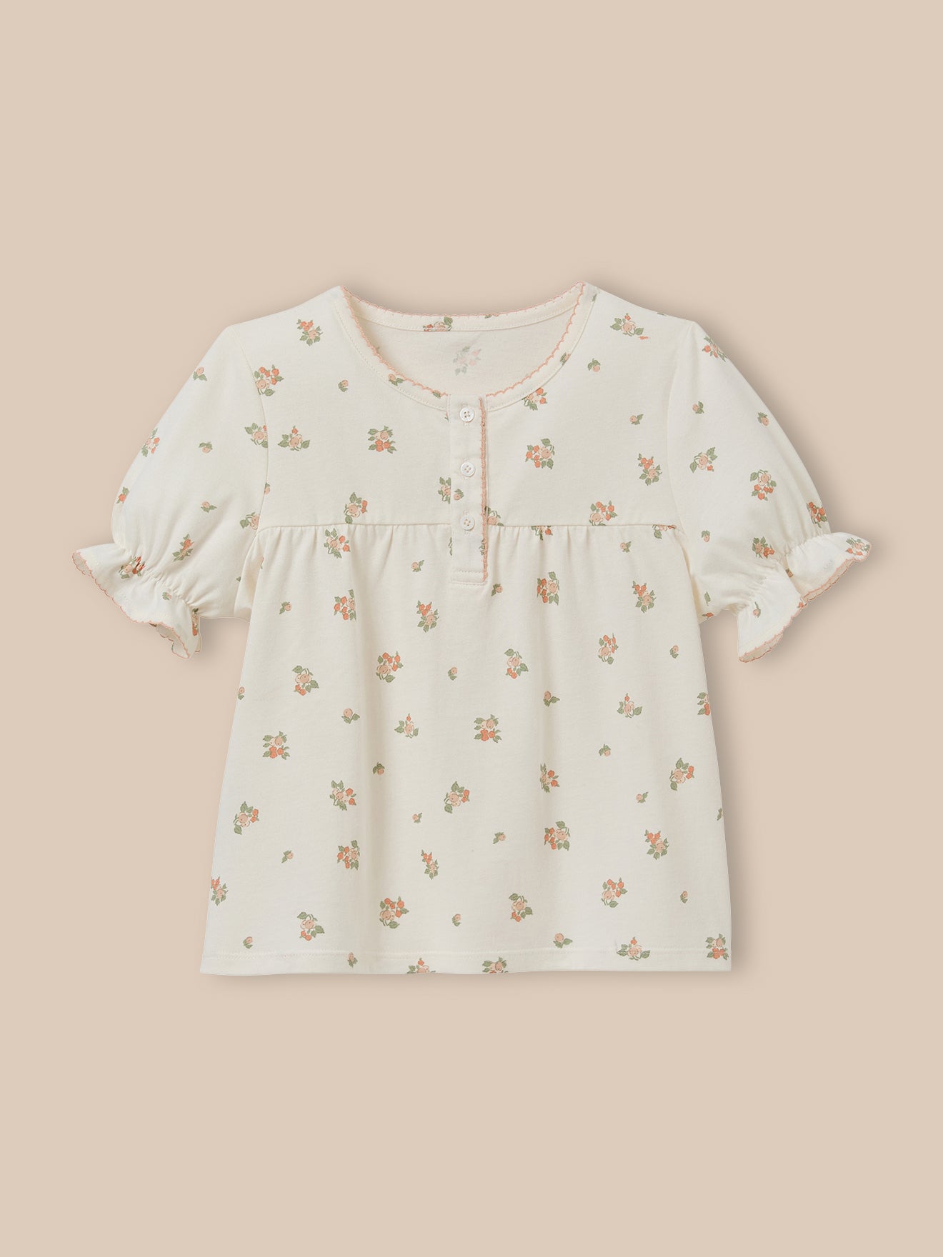 Meisjesshortama met bessenprint