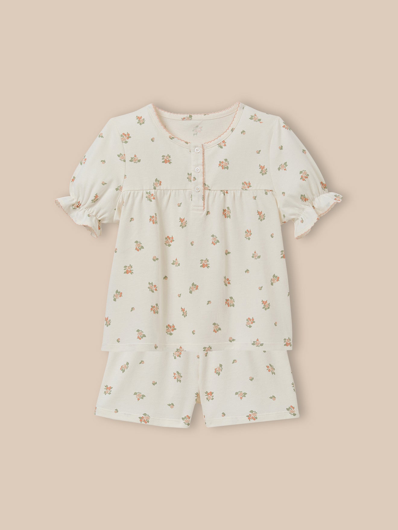 Meisjesshortama met bessenprint