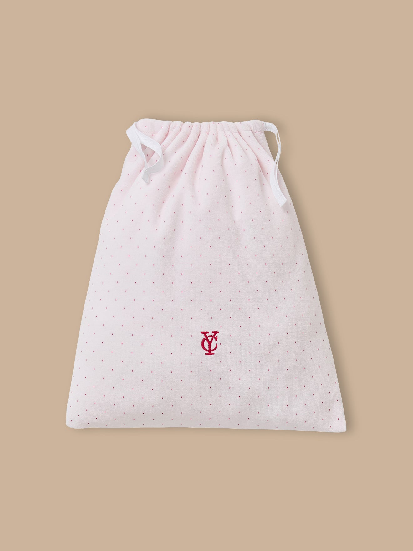 Meisjespyjama in velours met stippenprint