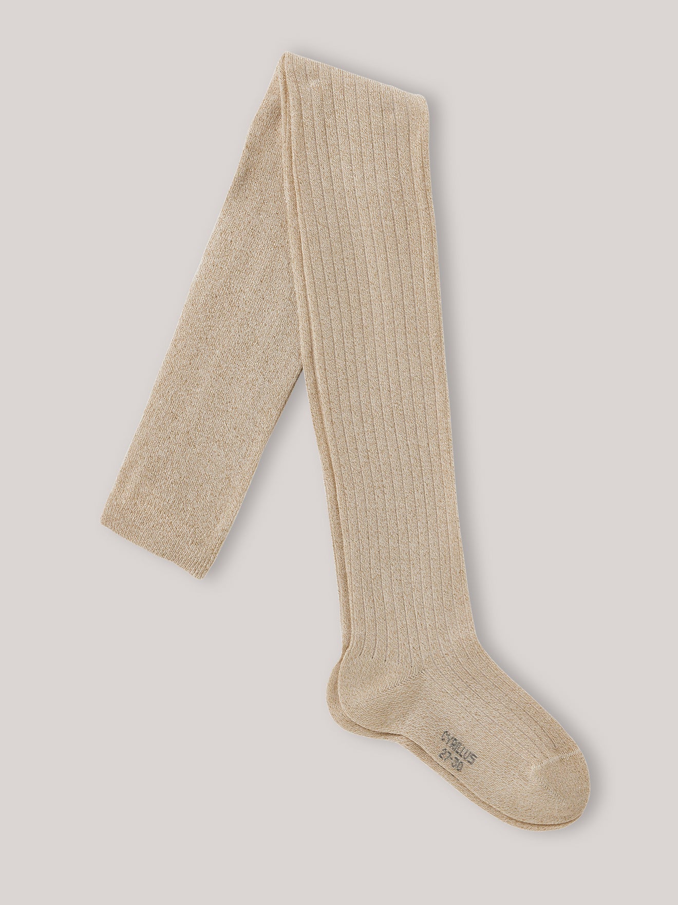 Metallic meisjeskousenbroek in ribbels