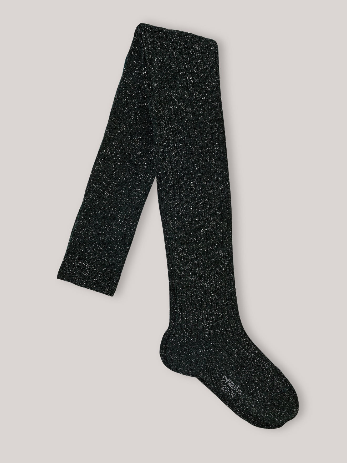 Metallic meisjeskousenbroek in ribbels