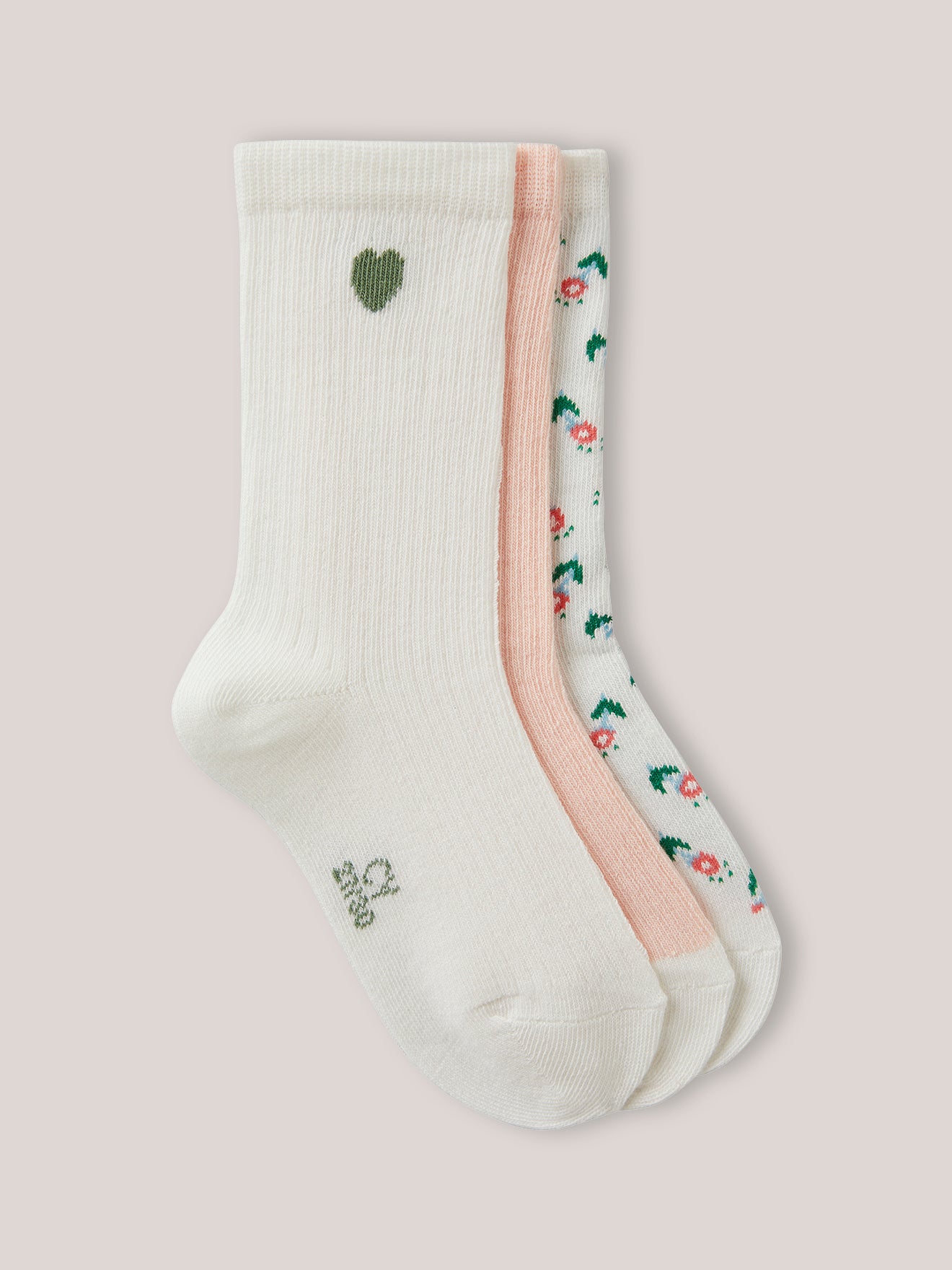 Chaussettes Fille côtelées "Puglia" par lot de 3