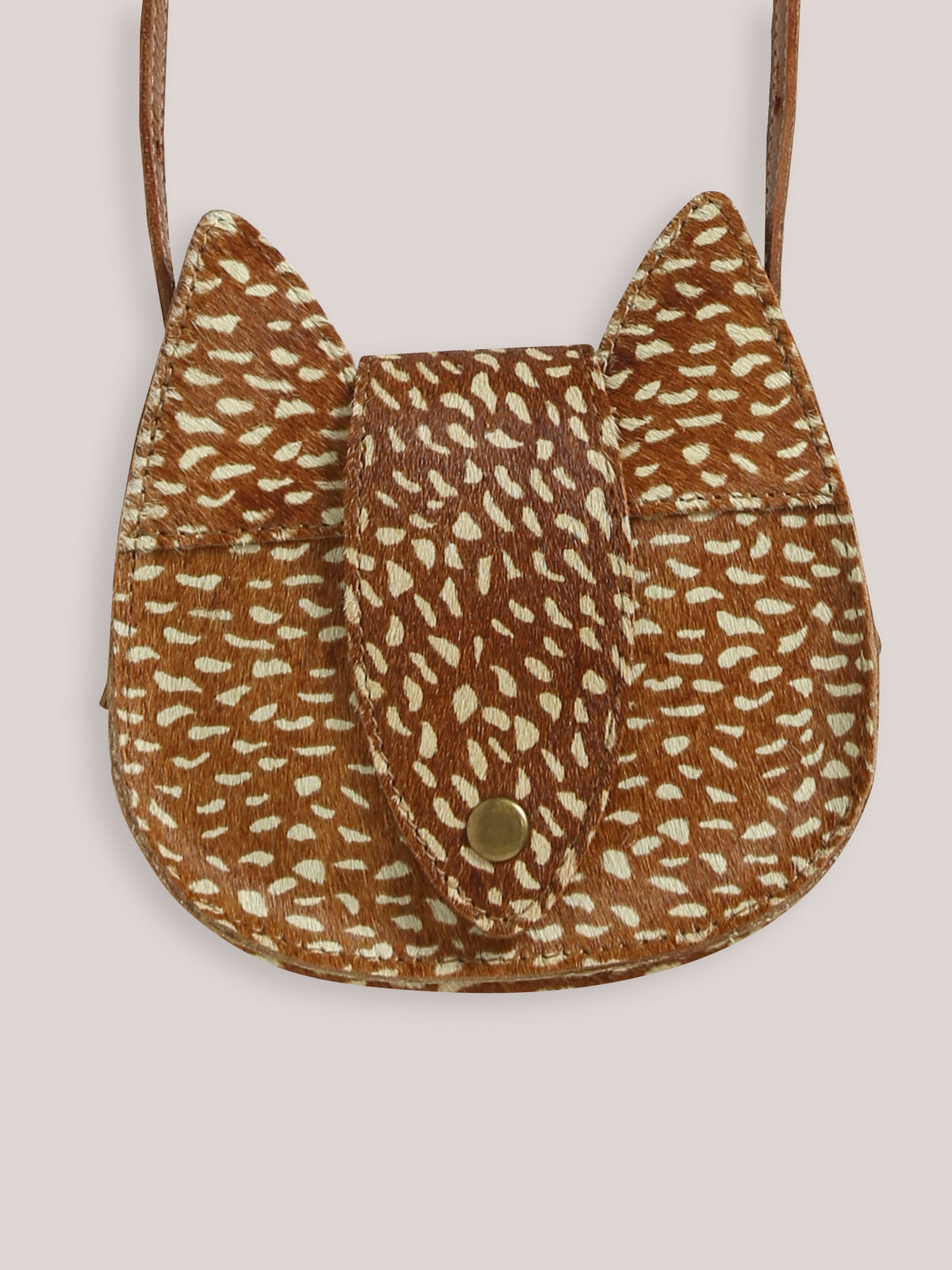 Sac écureuil en cuir Fille