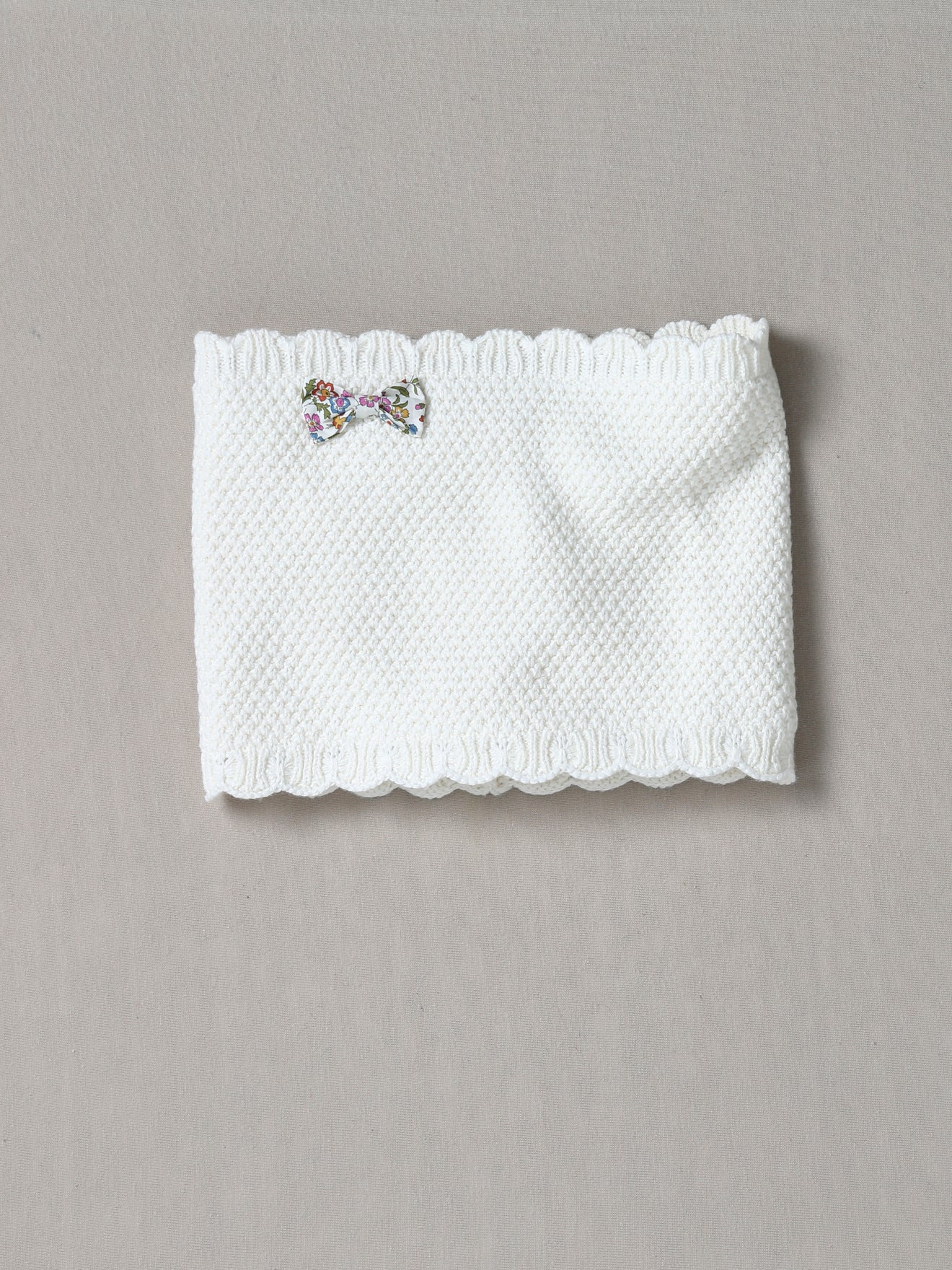 Snood festonné Bébé noeud en tissu Liberty