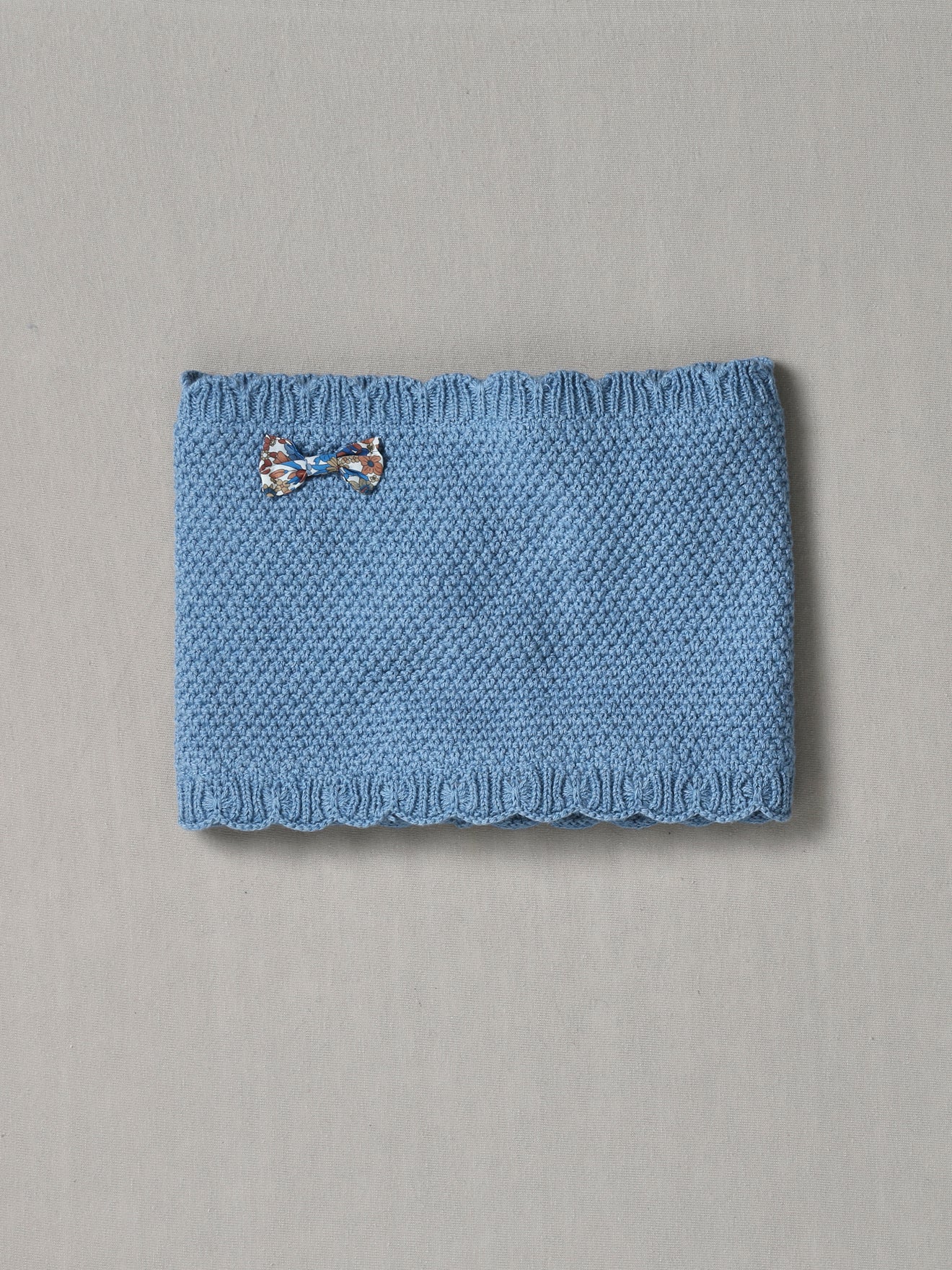 Snood festonné Bébé noeud en tissu Liberty